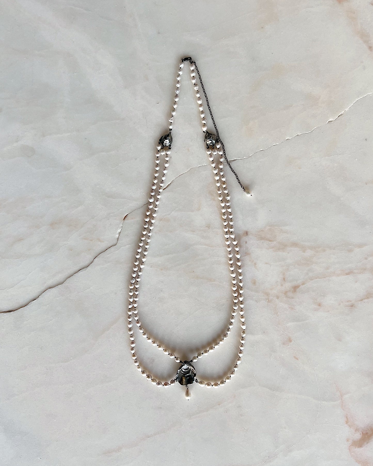 Divers //  Fresh Water Baroque Pearl One Of A Kind // Necklace