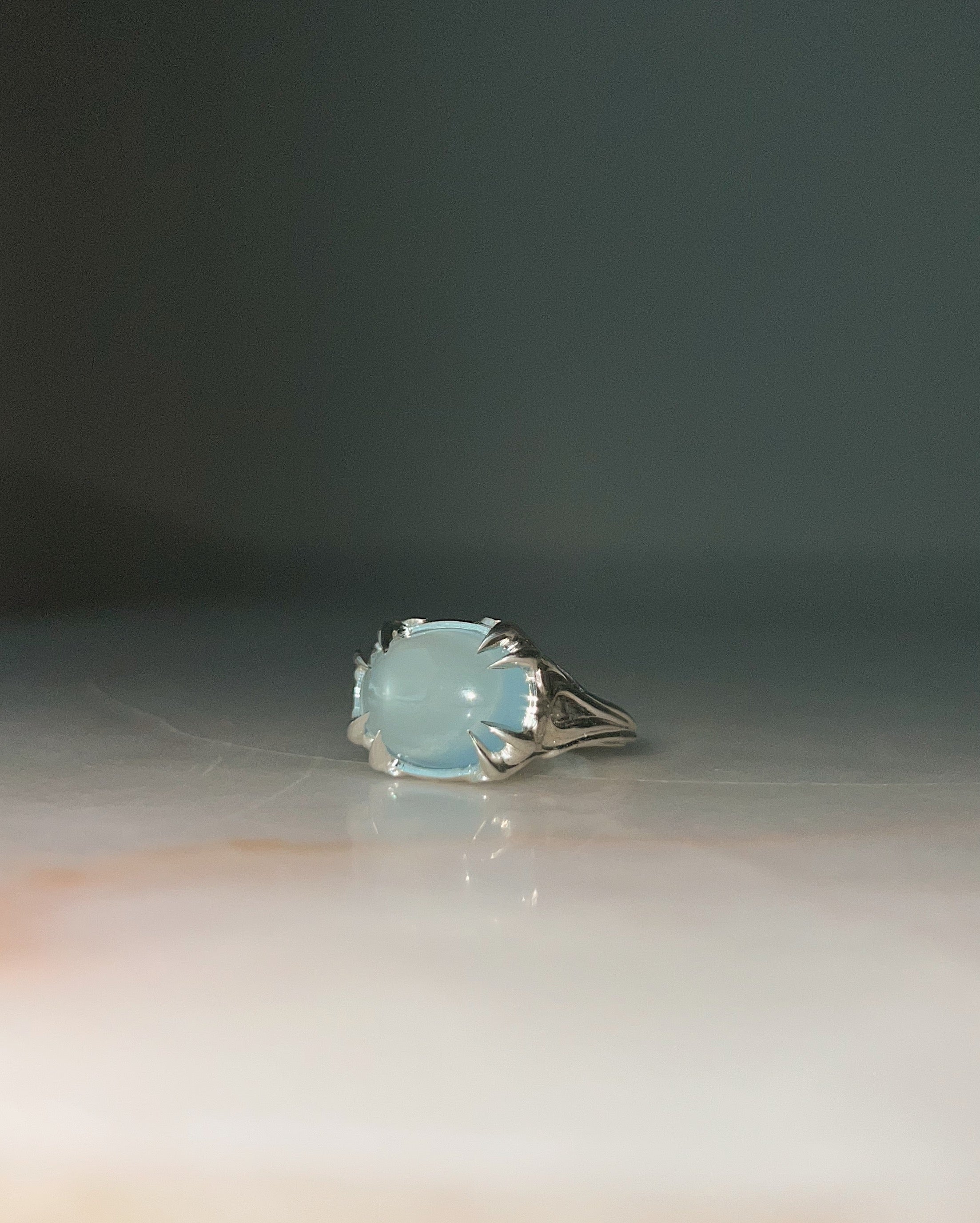 Of the Earth // Silver + Milky Aquamarine