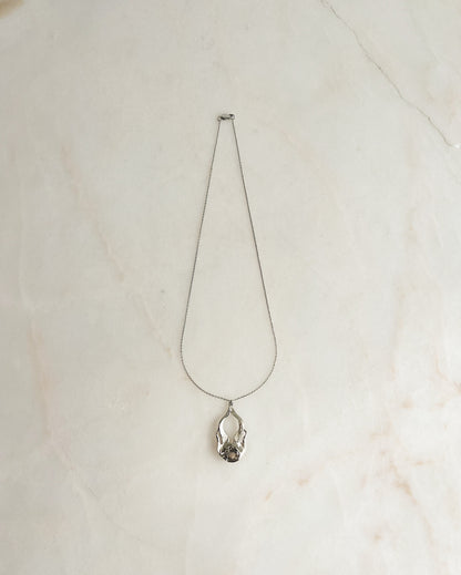 Pyre ((The White Fire)) // 14k White Gold + Silver Sheen Scapolite // Necklace