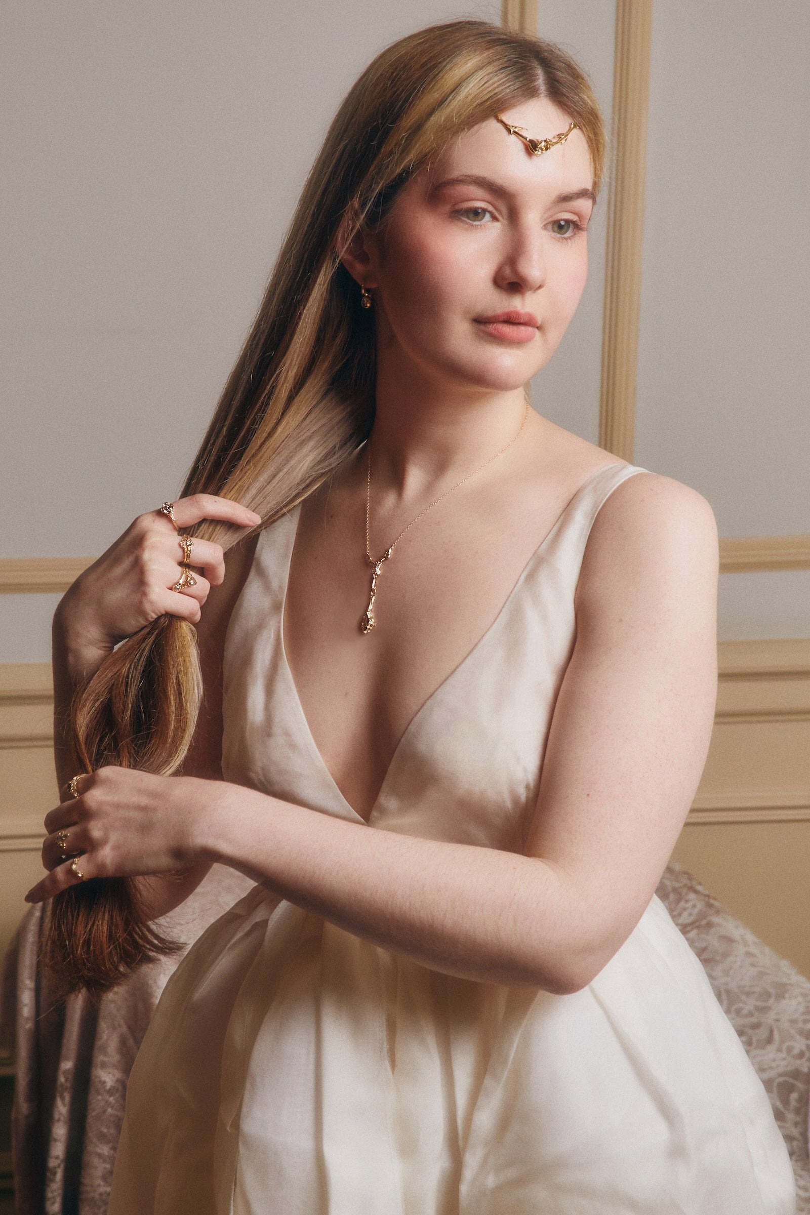 Daphne // 14ky Gold-Plated Diadem (RTS)