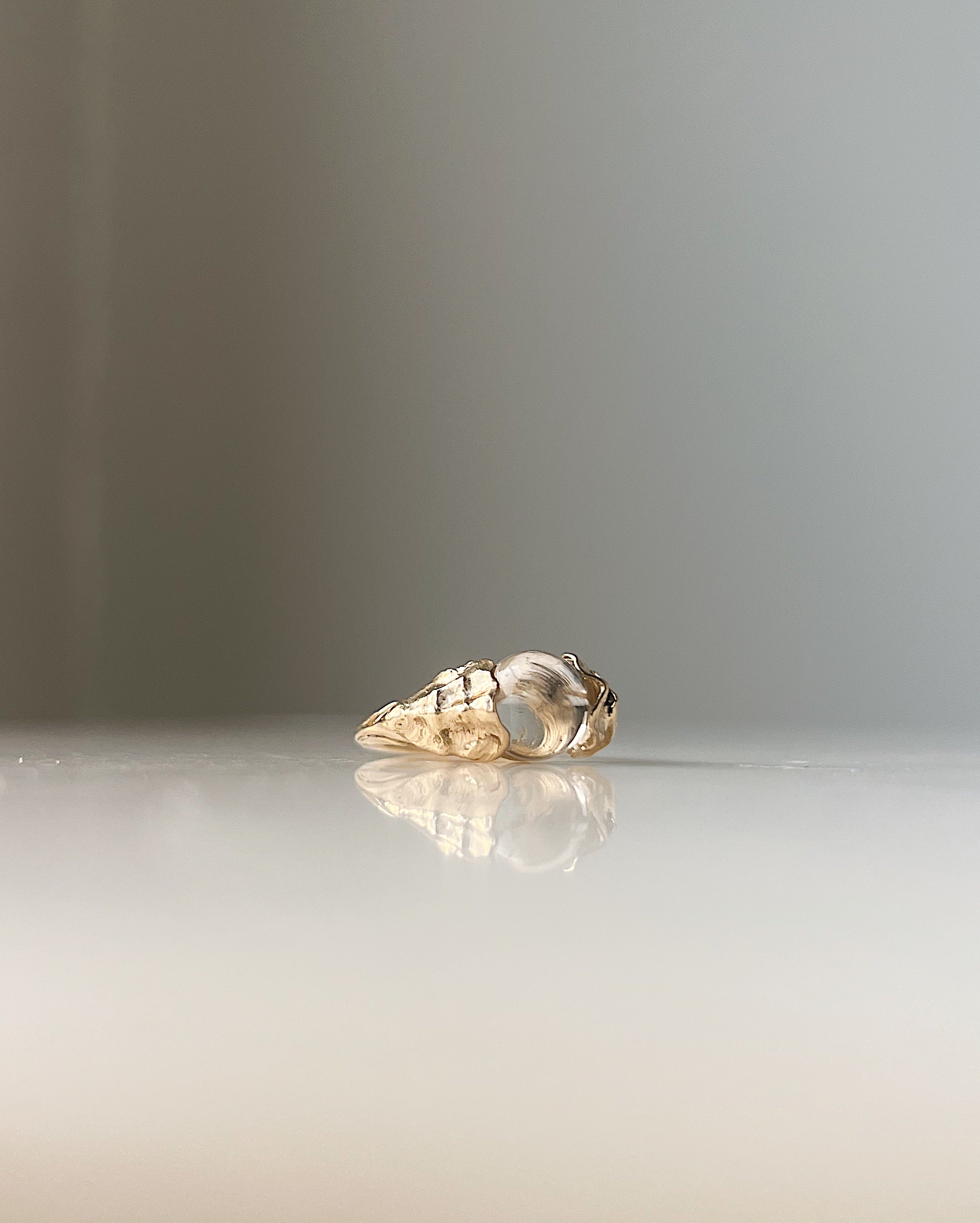 Divers // 14ky Gold + Crystal Quartz // 6