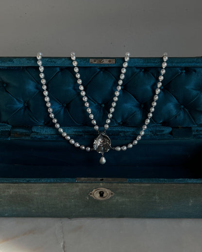 Divers //  Fresh Water Baroque Pearl One Of A Kind // Necklace