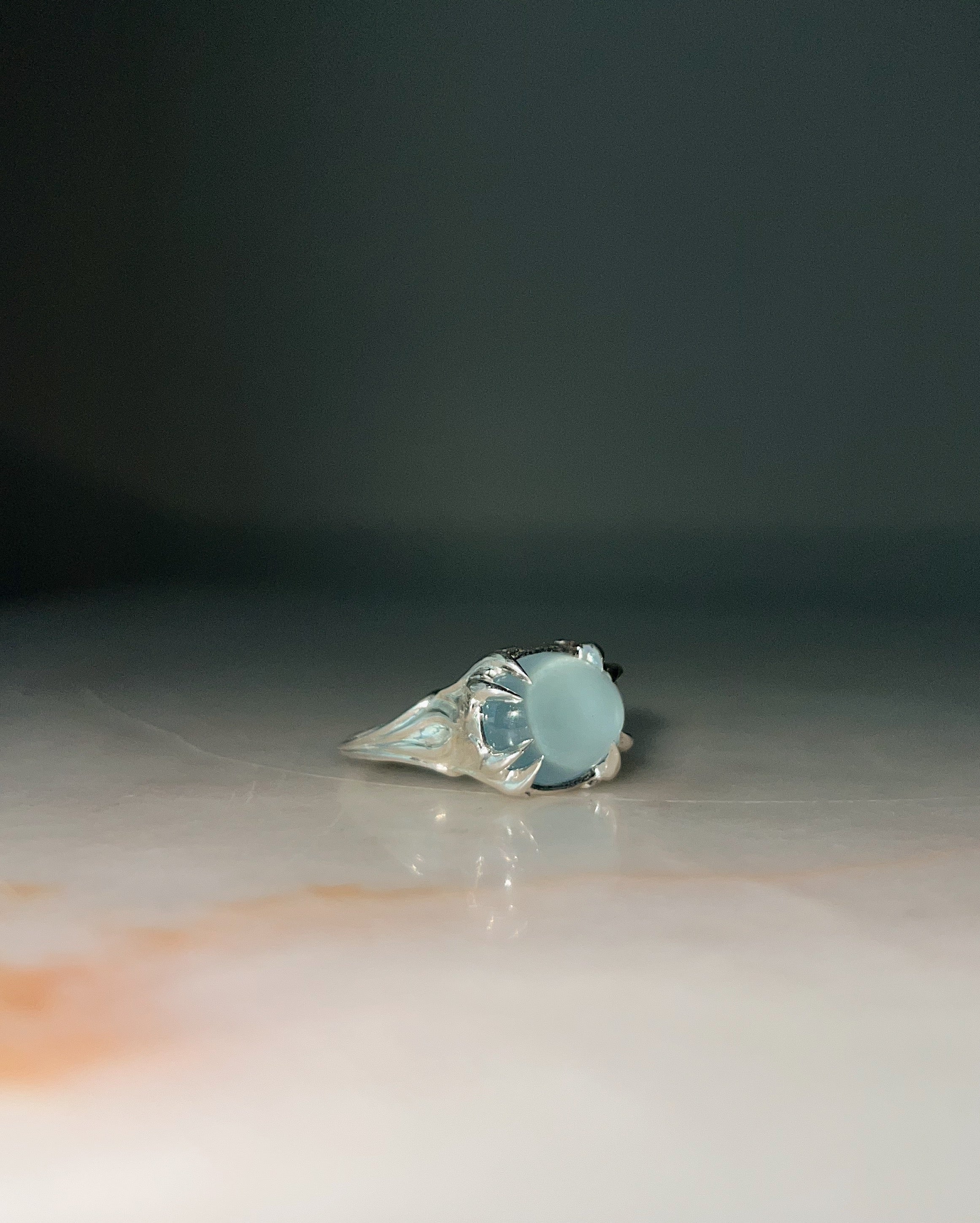 Of the Earth // Silver + Milky Aquamarine