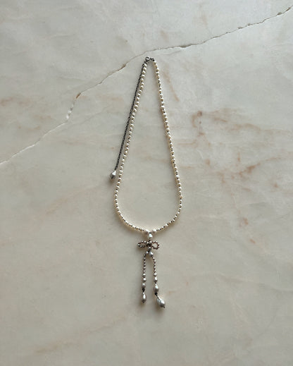 Ribbon Bows II // Fresh Water And Baroque Pearl One Of A Kind // Necklace