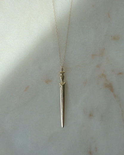 The Ceremony // Single Dagger Necklace // 14k Gold (RTS)