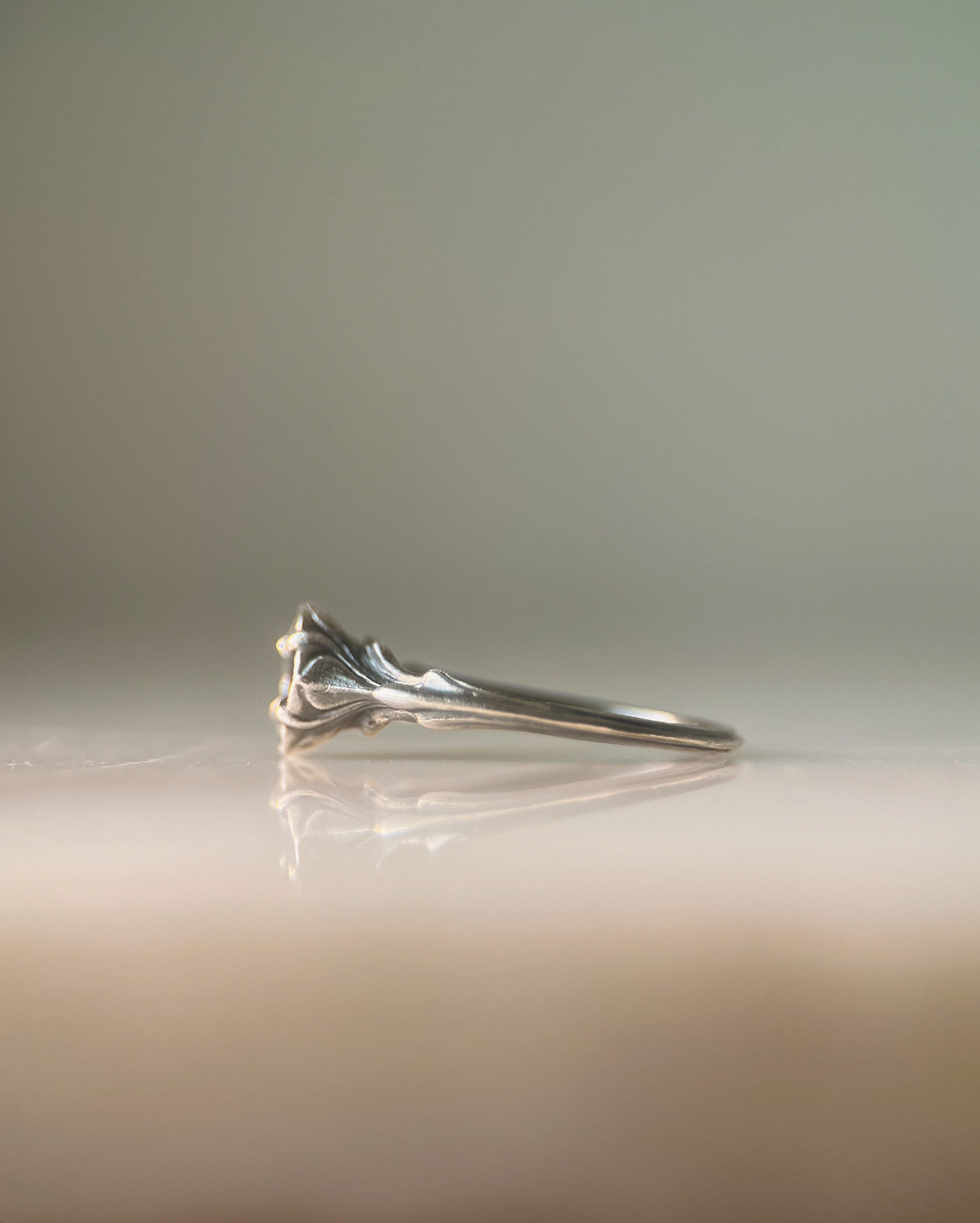 Baby Daphne // 5mm Salt & Pepper Diamond // 8