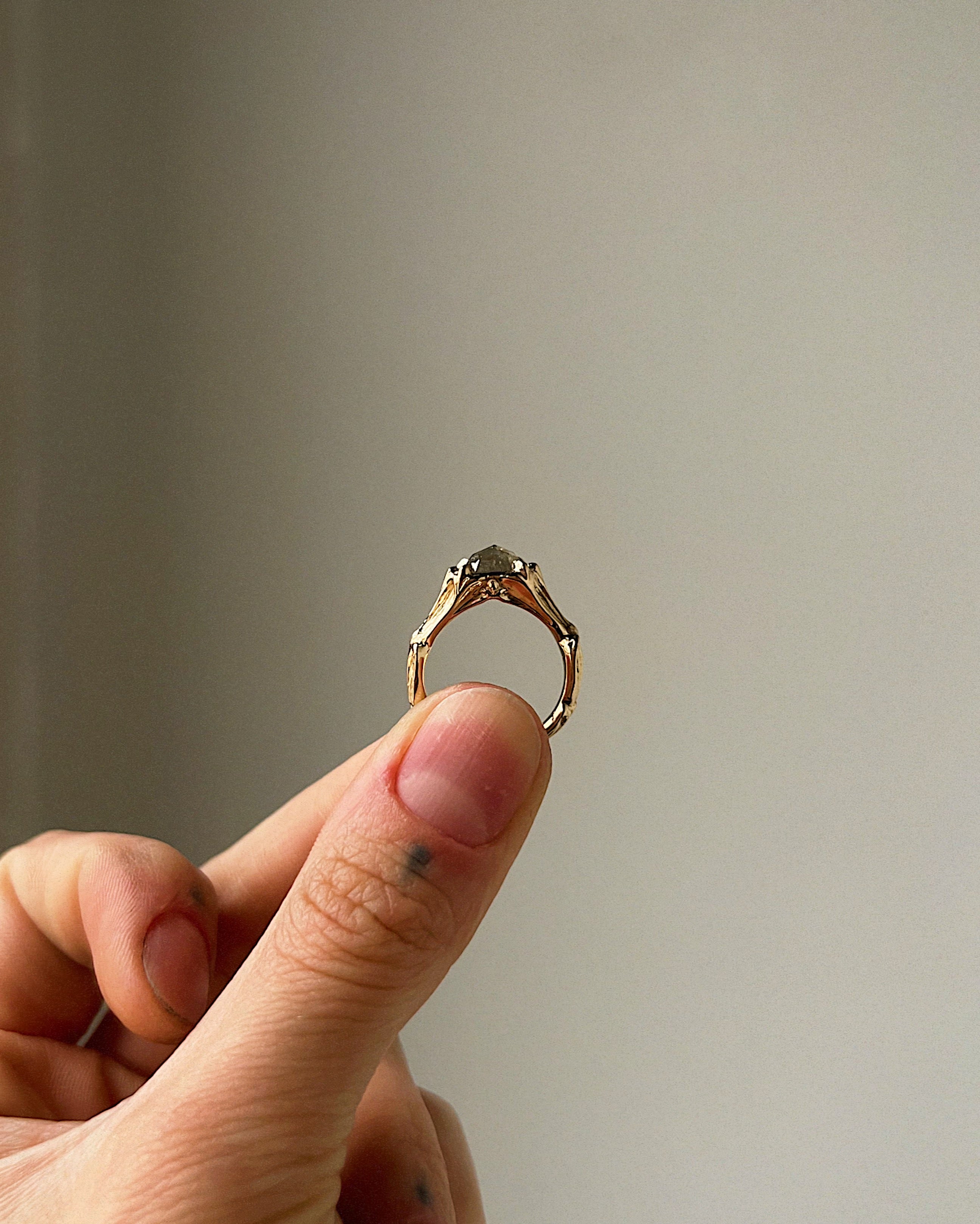 Pillars of the Heart VII // 14ky + 1.36ct Diamond