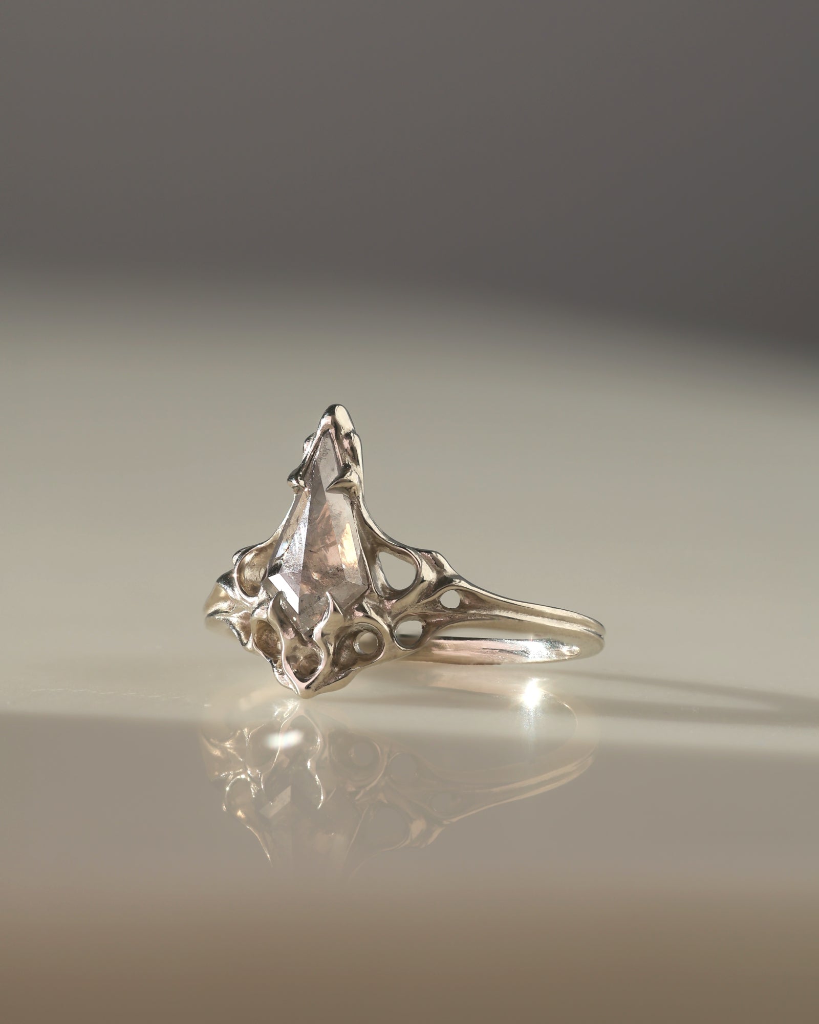 Archangel // 14kw Gold + 0.71ct Salt & Pepper Diamond // 6.75