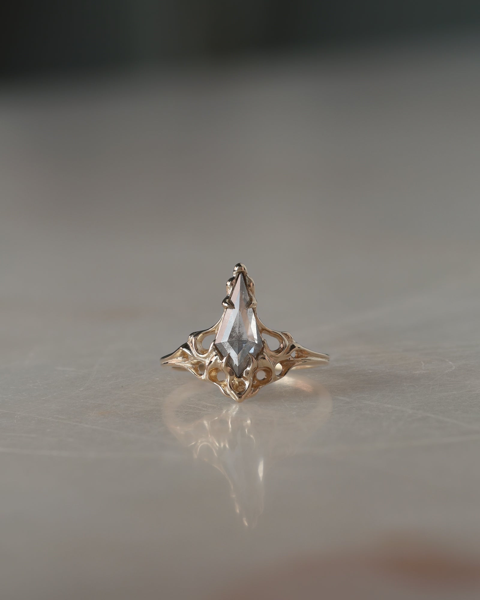 Archangel // 14ky Gold + Salt & Pepper Diamond // 5