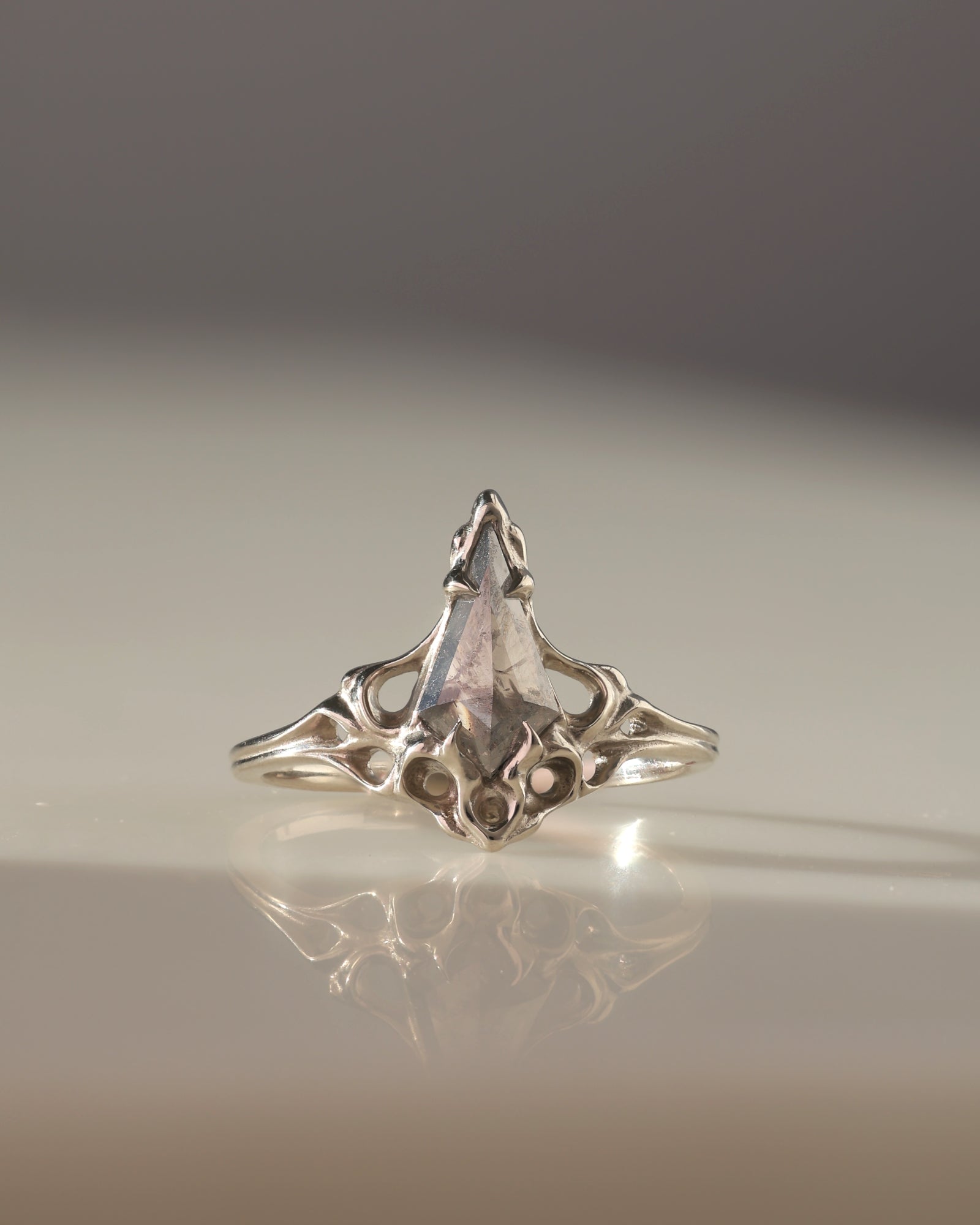 Archangel // 14kw Gold + 0.71ct Salt & Pepper Diamond // 6.75
