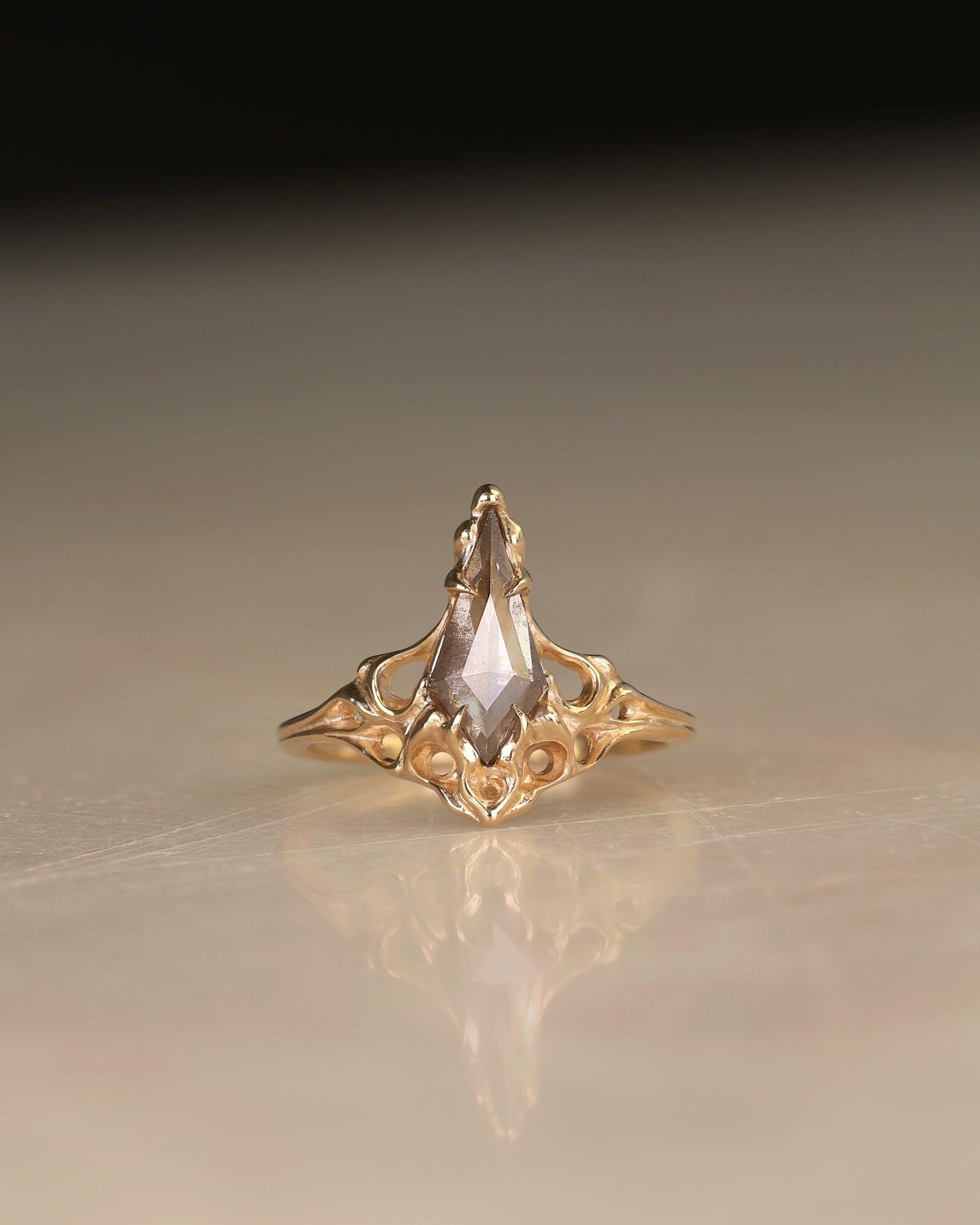 Archangel // 14ky Gold + Salt & Pepper Diamond // 5
