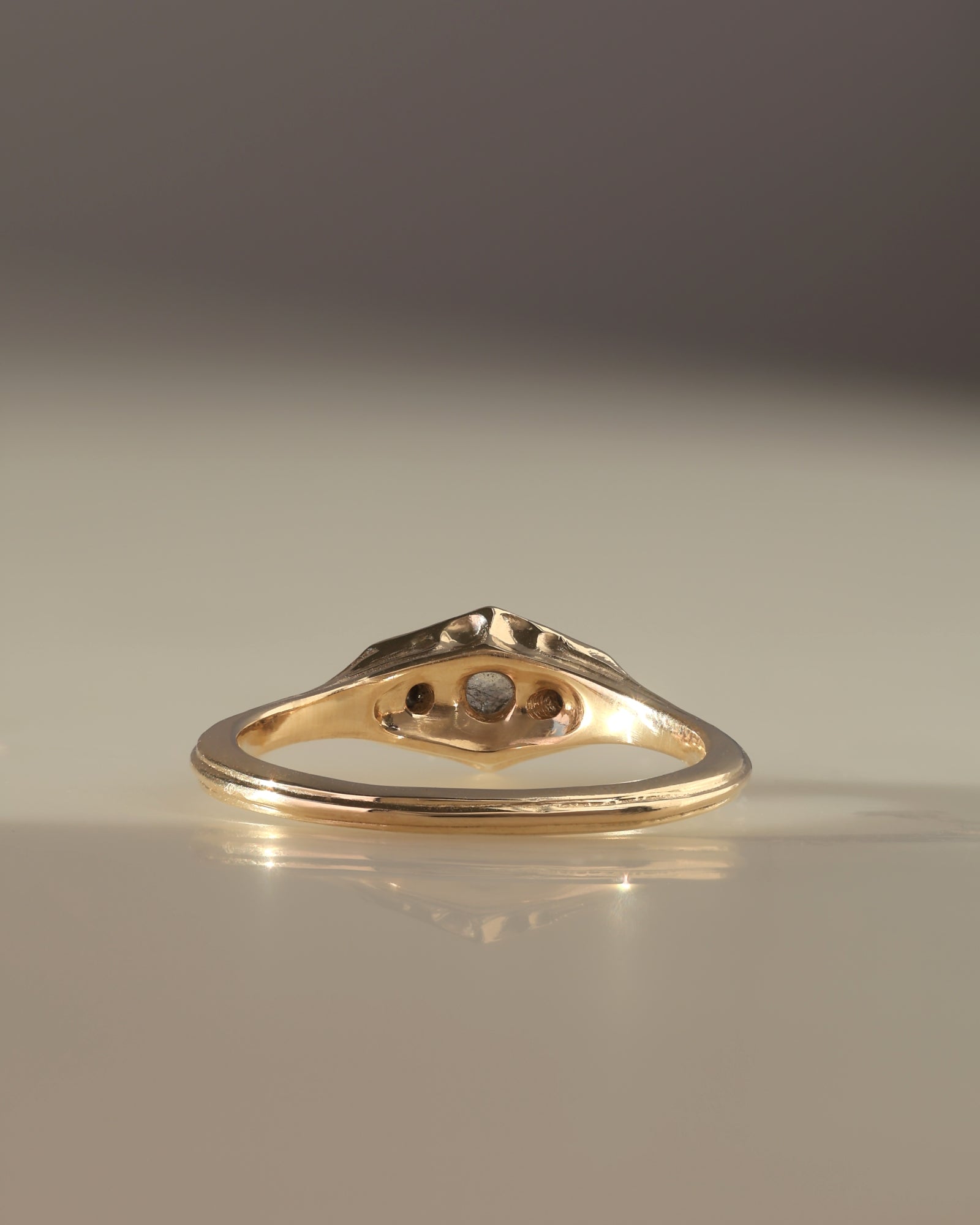 Graces I // 14ky Gold + Salt & Pepper Diamonds // 6.25