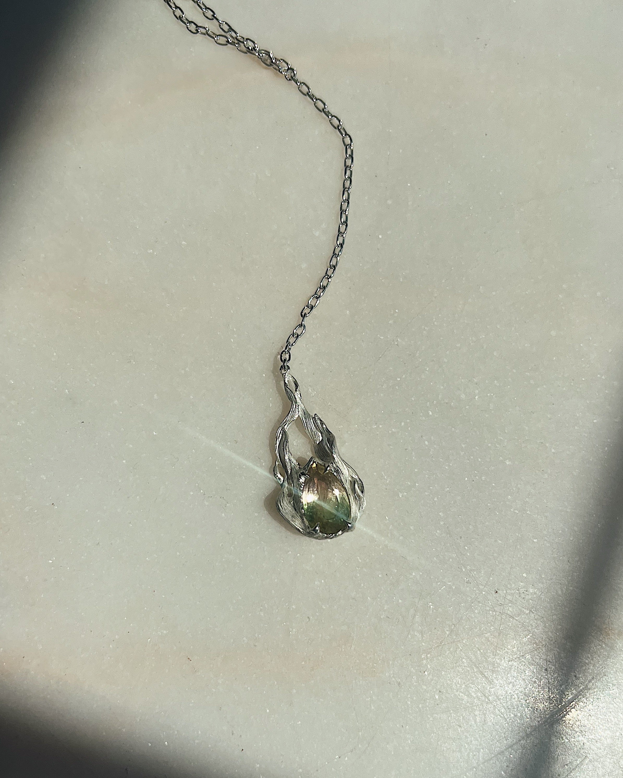 Heart of the Pyre // Bicolor Tourmaline Necklace