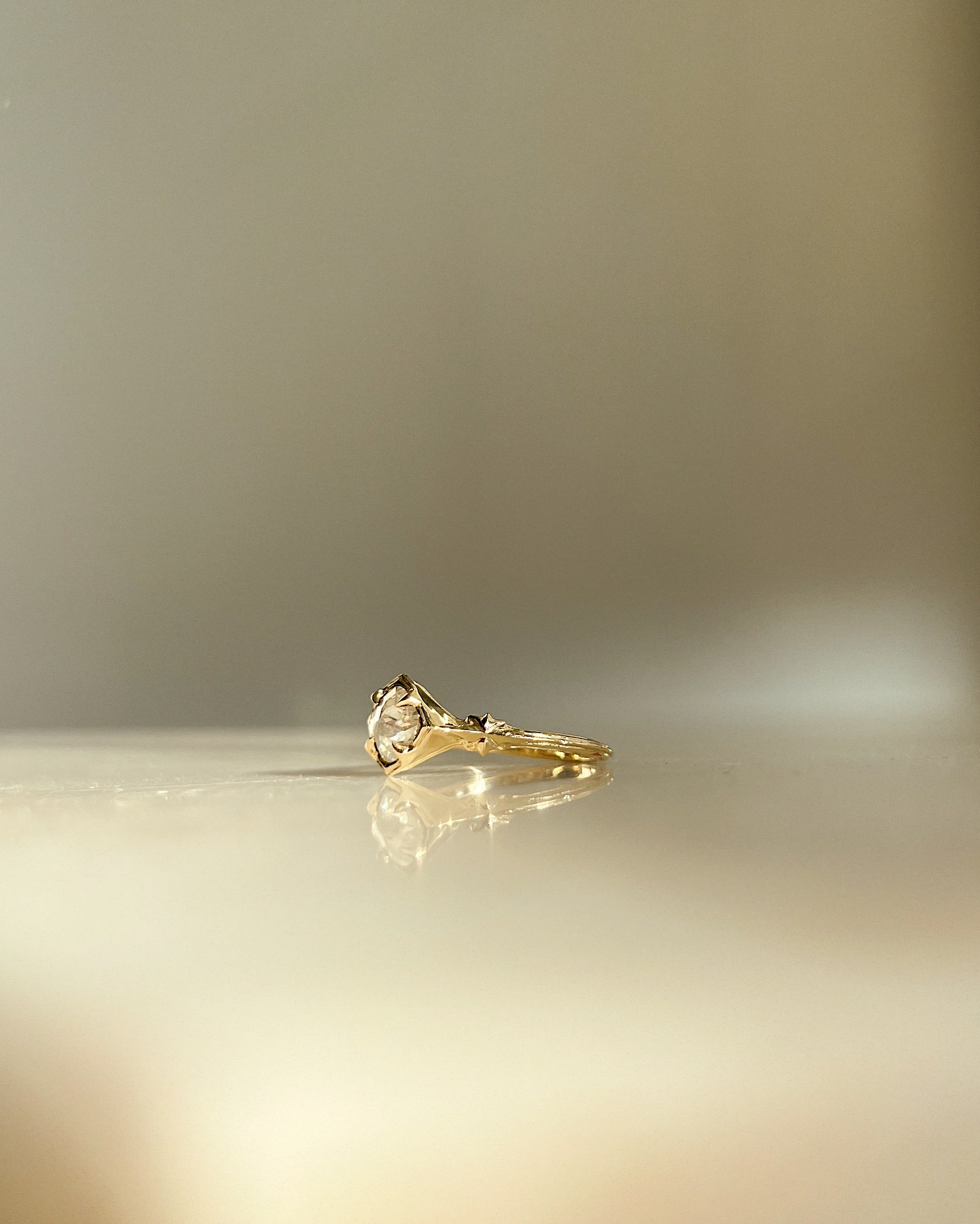 Asterism // 14ky + 0.81ct Diamond