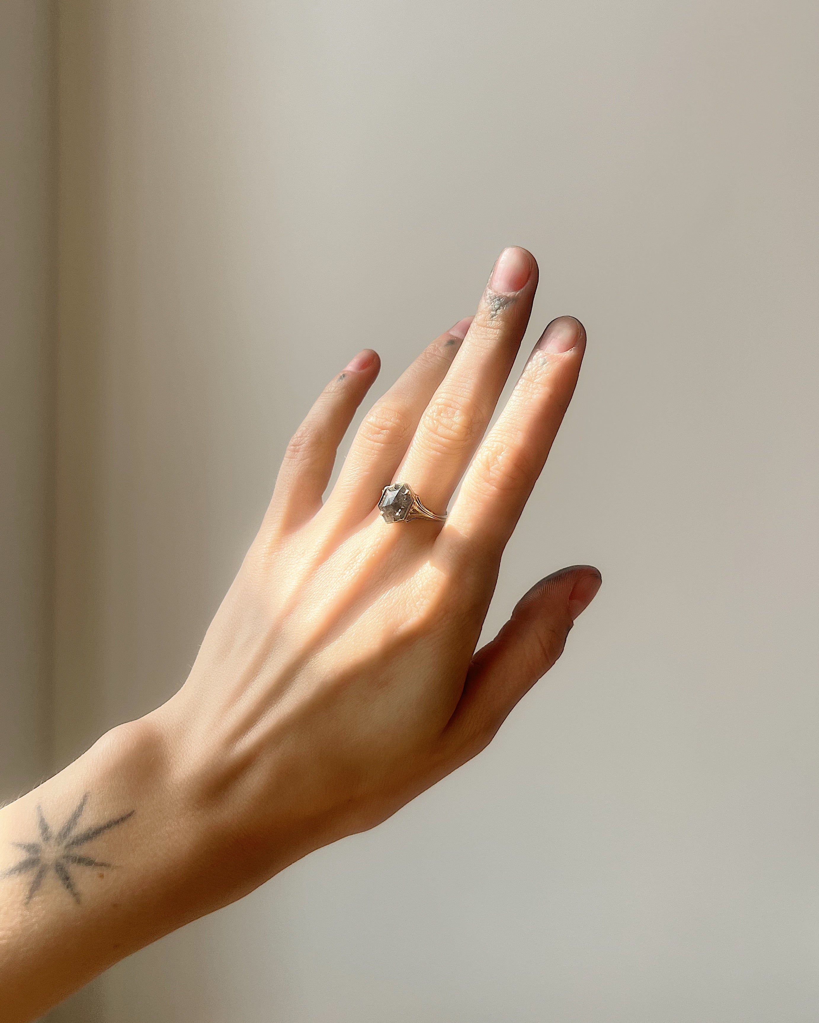 Pillars of the Heart I // 14ky + 2.18ct Diamond