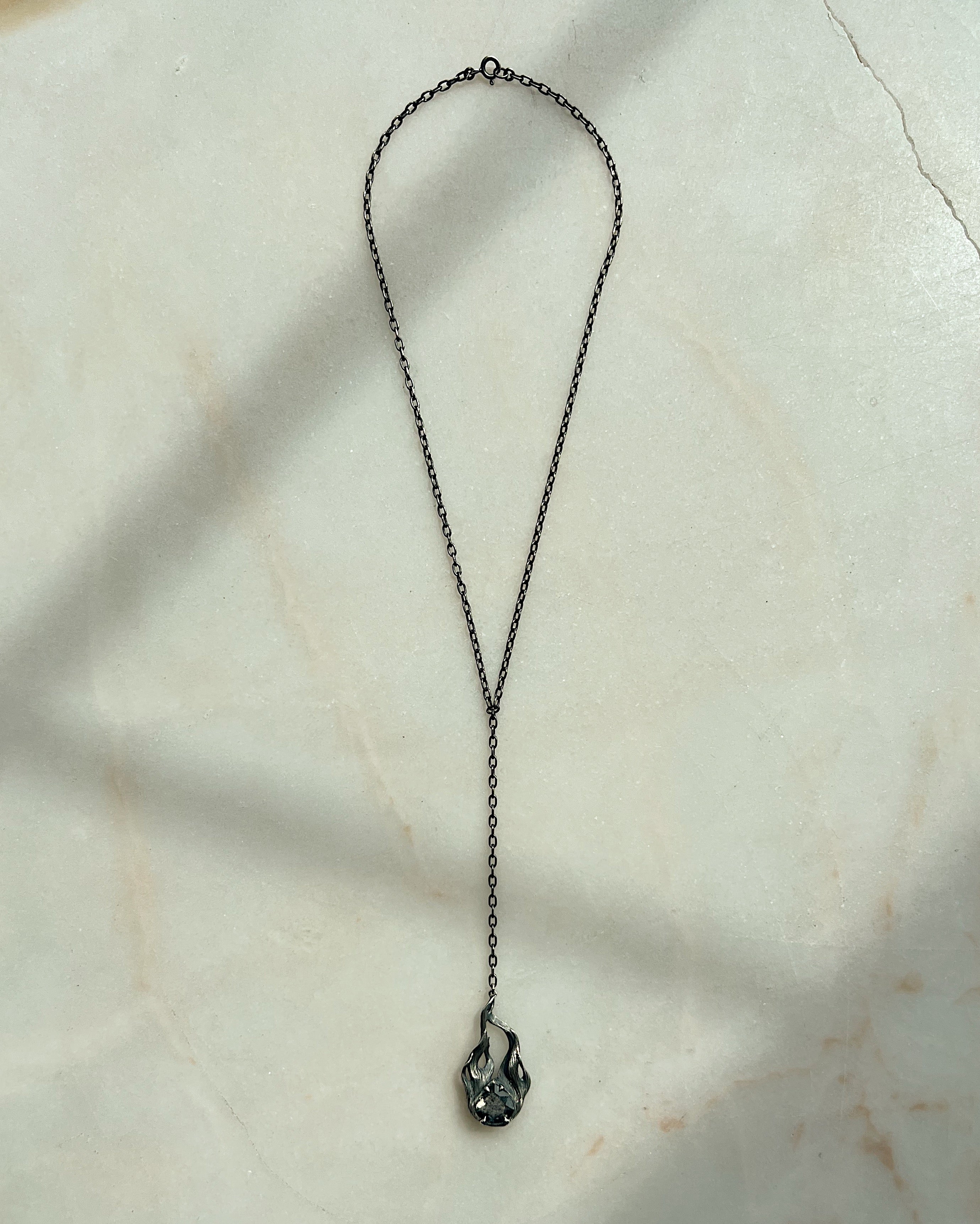 Heart of the Pyre // Aquamarine Sunstone Necklace