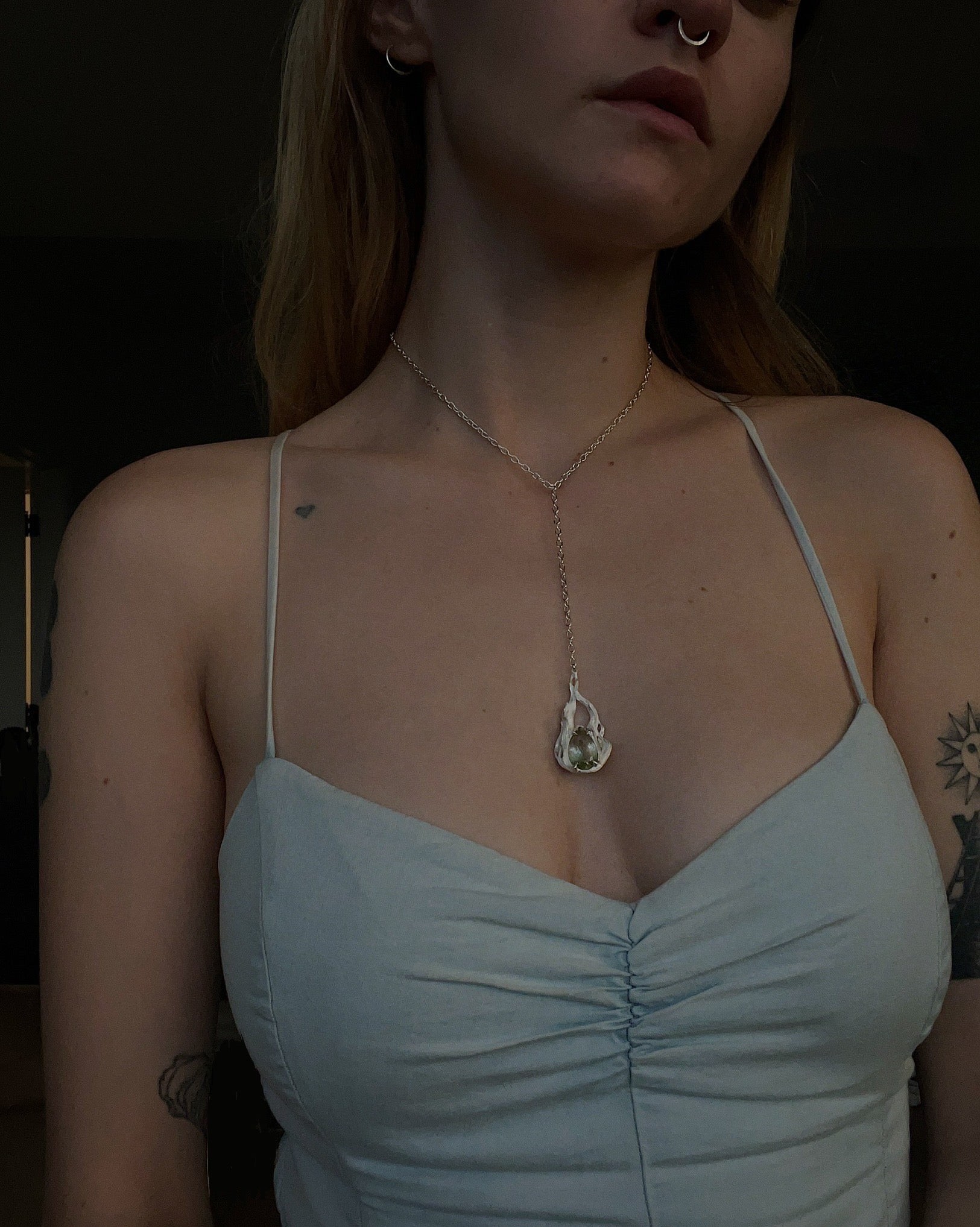 Heart of the Pyre // Bicolor Tourmaline Necklace