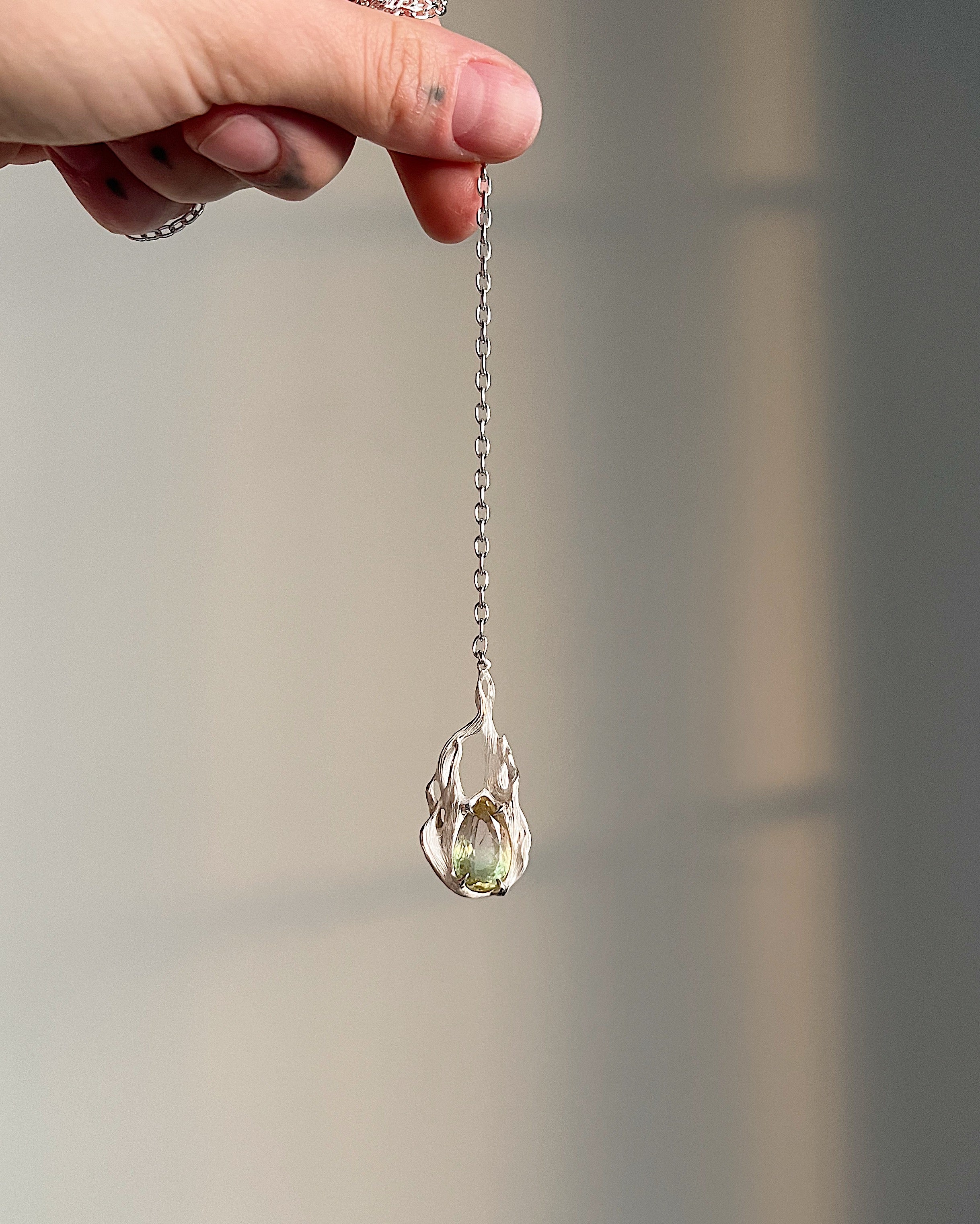 Heart of the Pyre // Bicolor Tourmaline Necklace