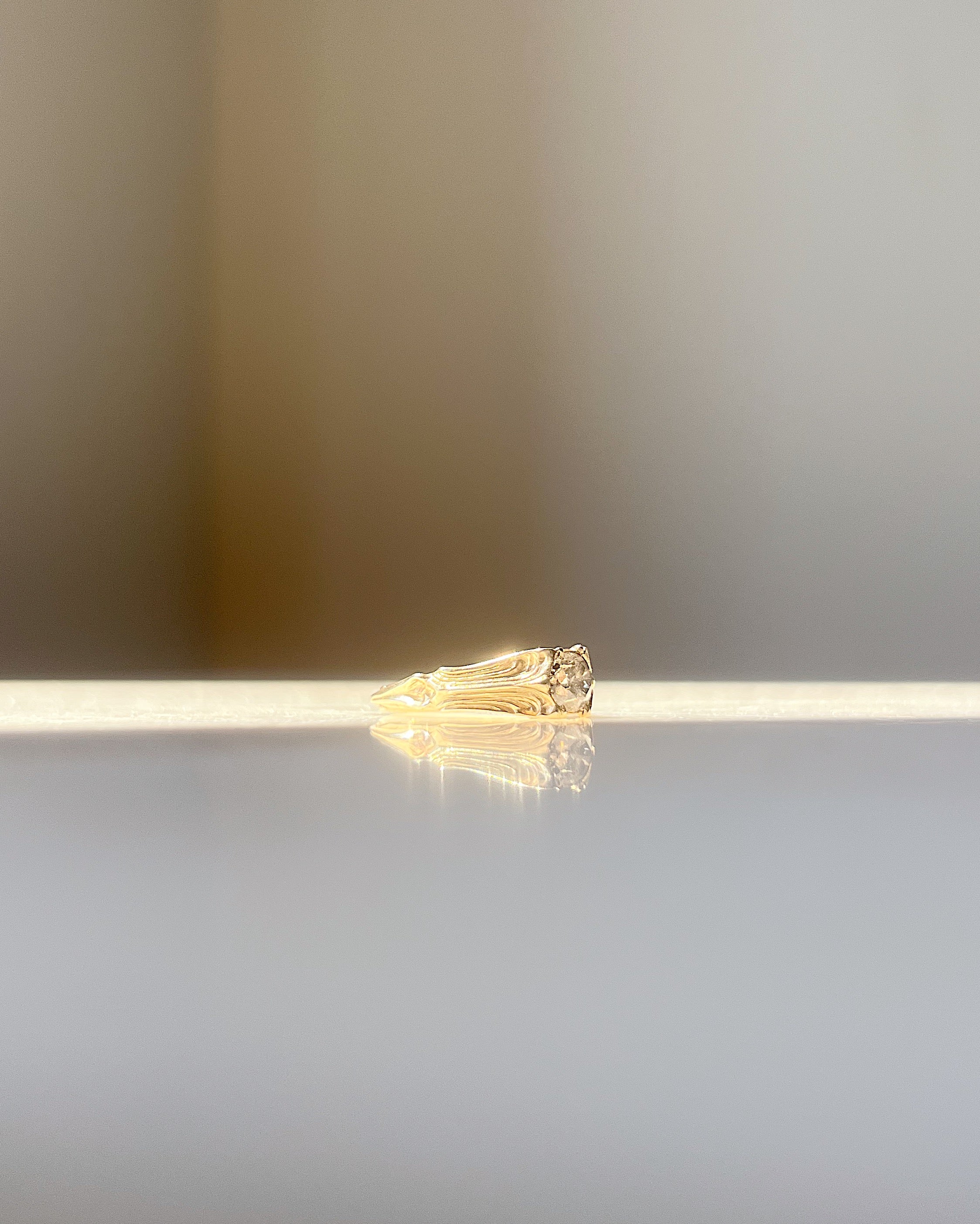 Pillars of the Heart V // 14ky + 0.81ct Diamond