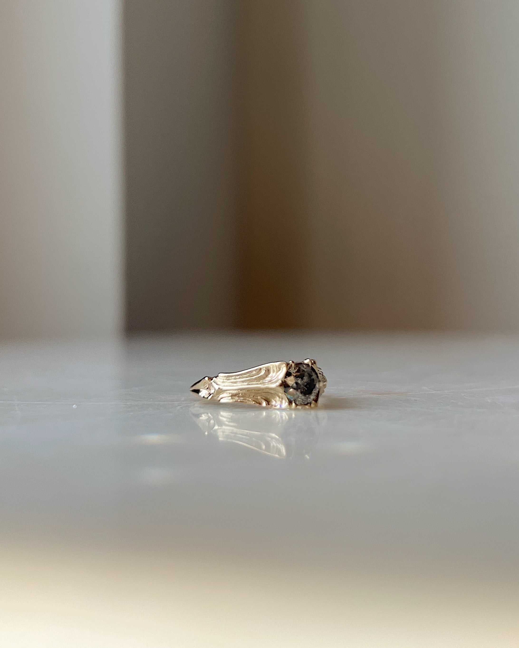 Pillars of the Heart V // 14ky + 0.81ct Diamond