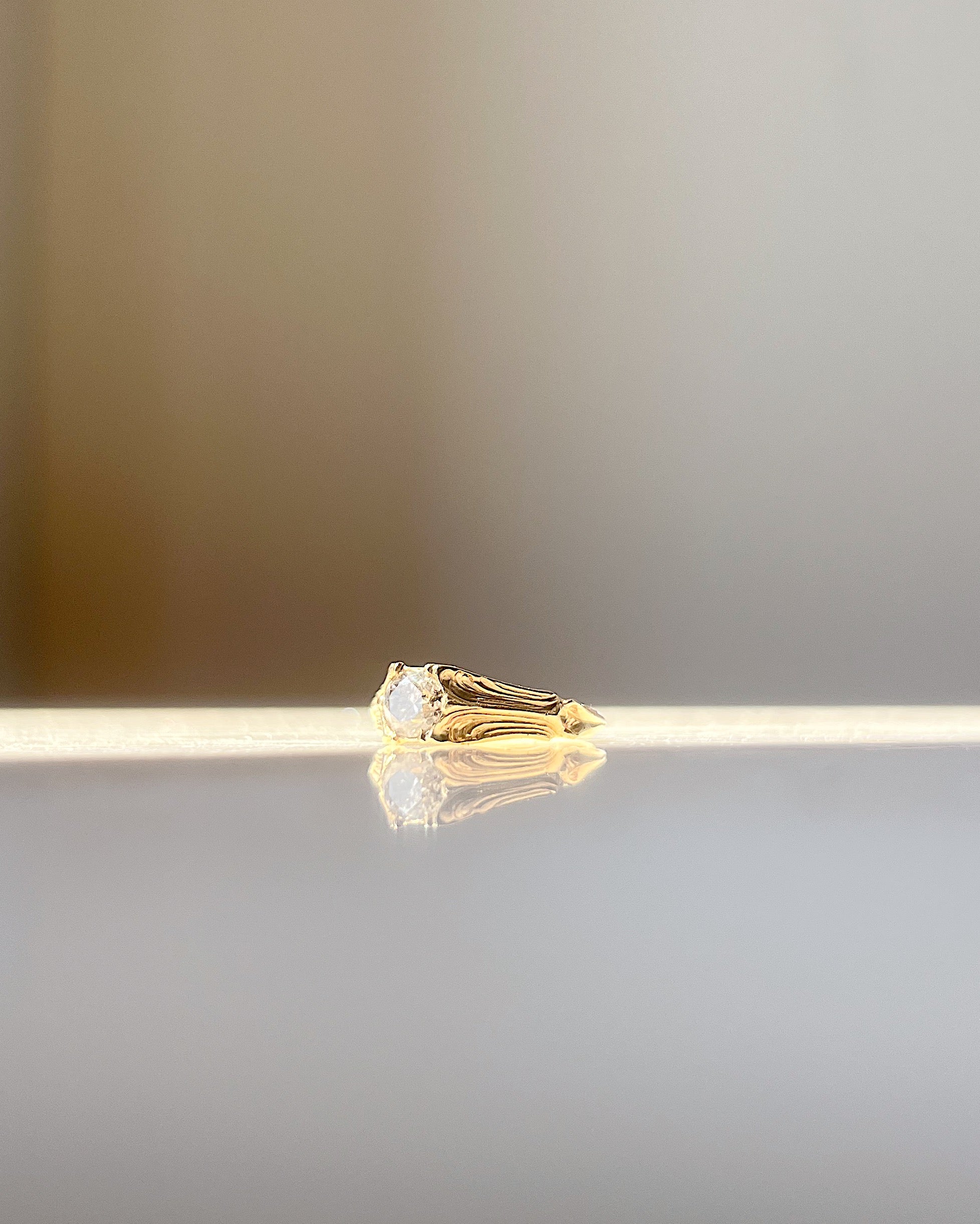 Pillars of the Heart V // 14ky + 0.81ct Diamond