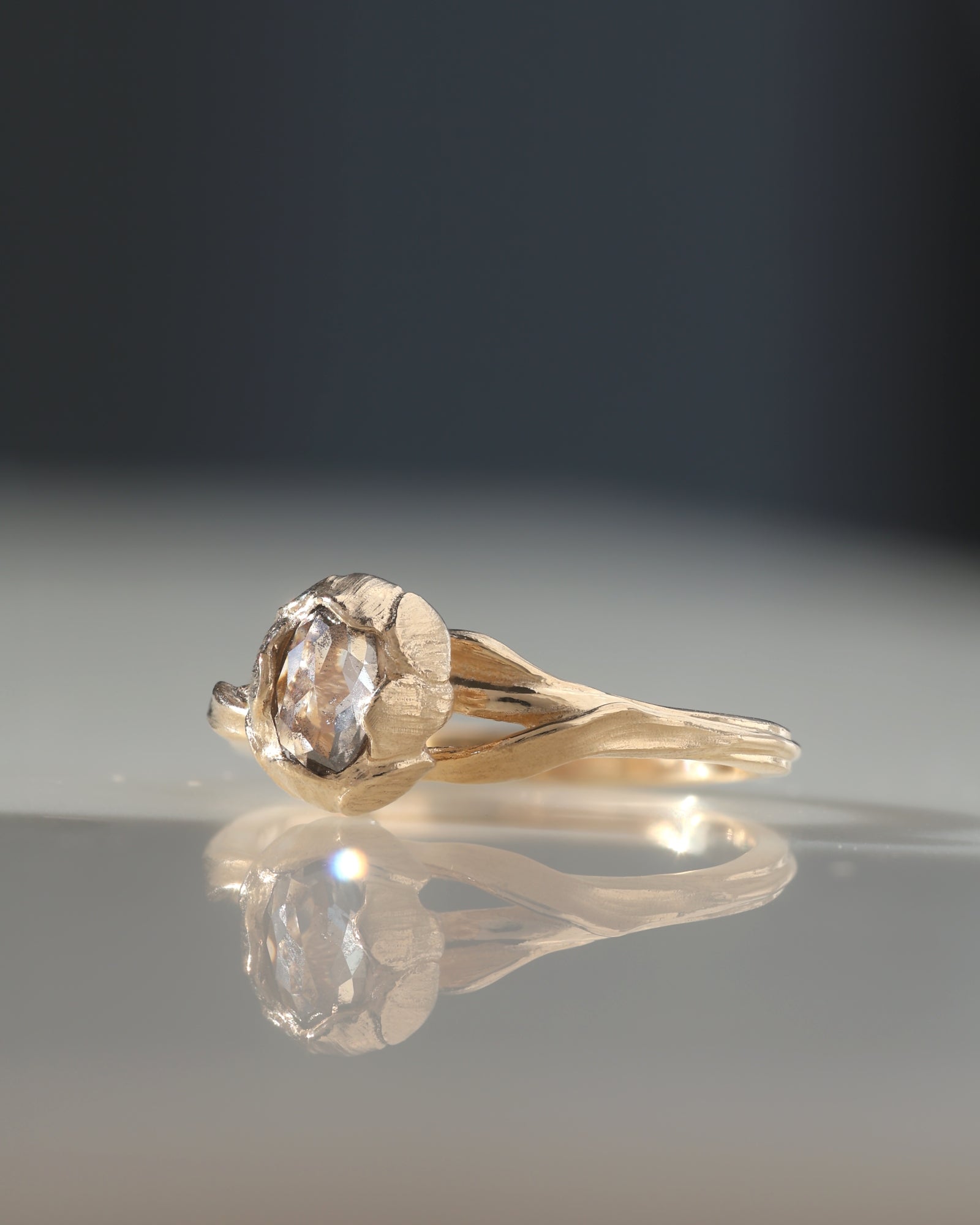 Natasha Pt I // 14ky Gold + Salt & Pepper Diamond // 8