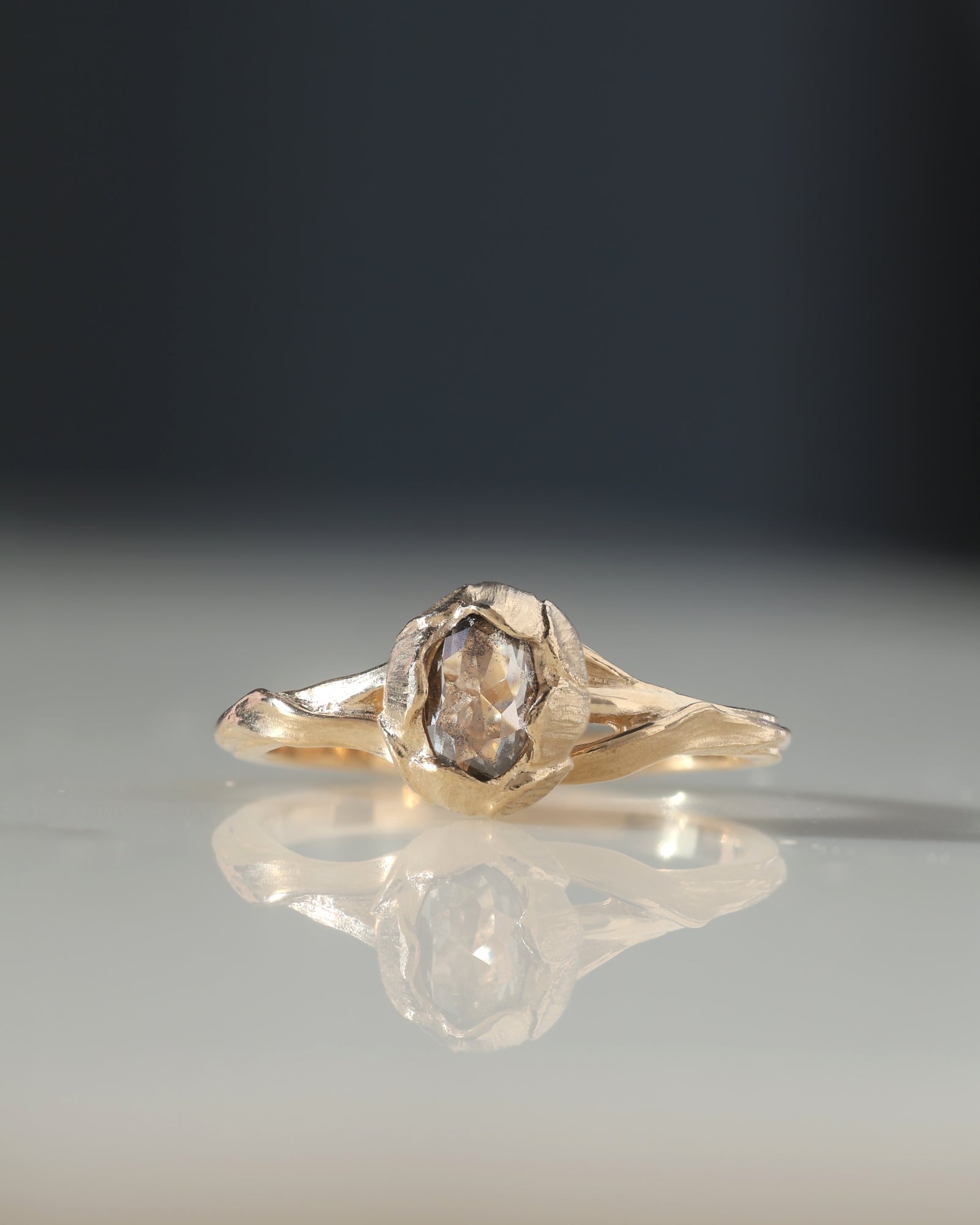 Natasha Pt I // 14ky Gold + Salt & Pepper Diamond // 8