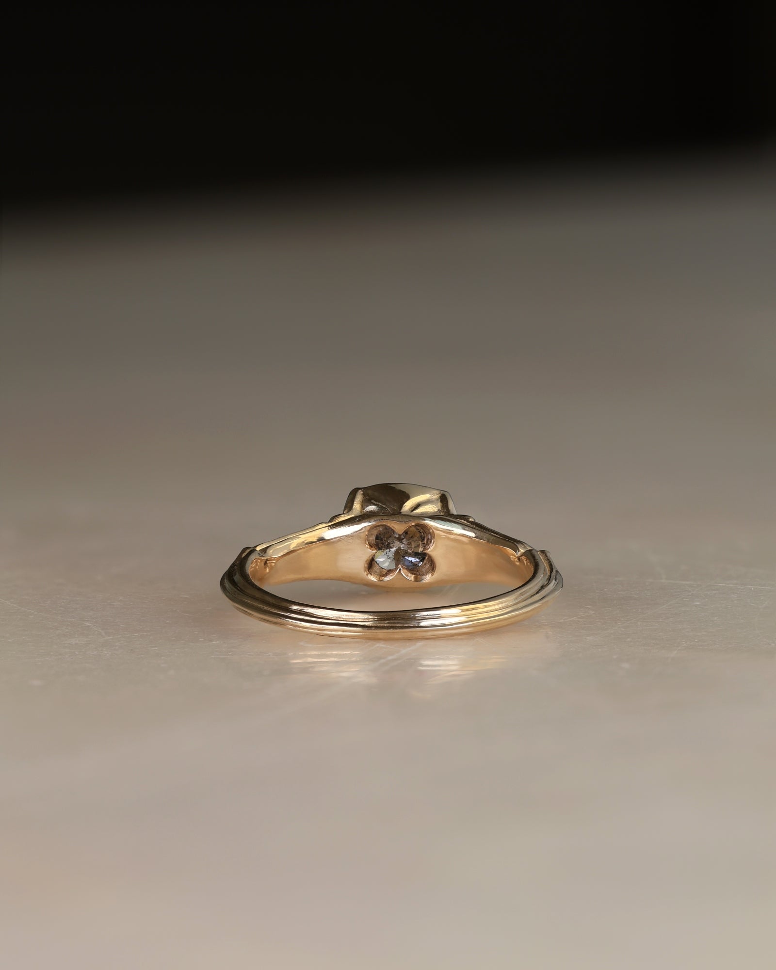 Pillars Pt II // 14ky Gold + 6.5mm Salt & Pepper Diamond // 6.5