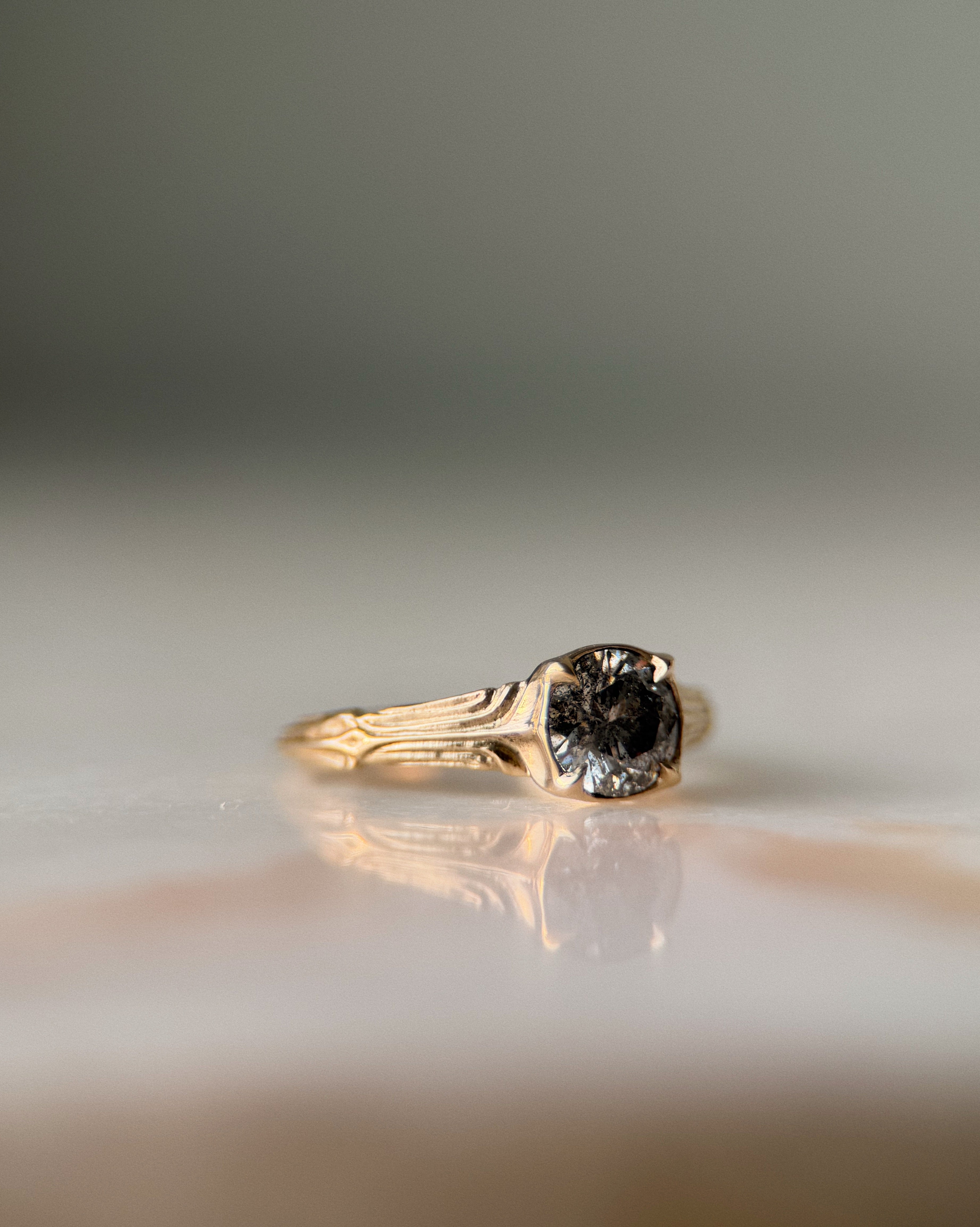 Pillars Pt II // 14ky Gold + 1.02ct Diamond // 6.5