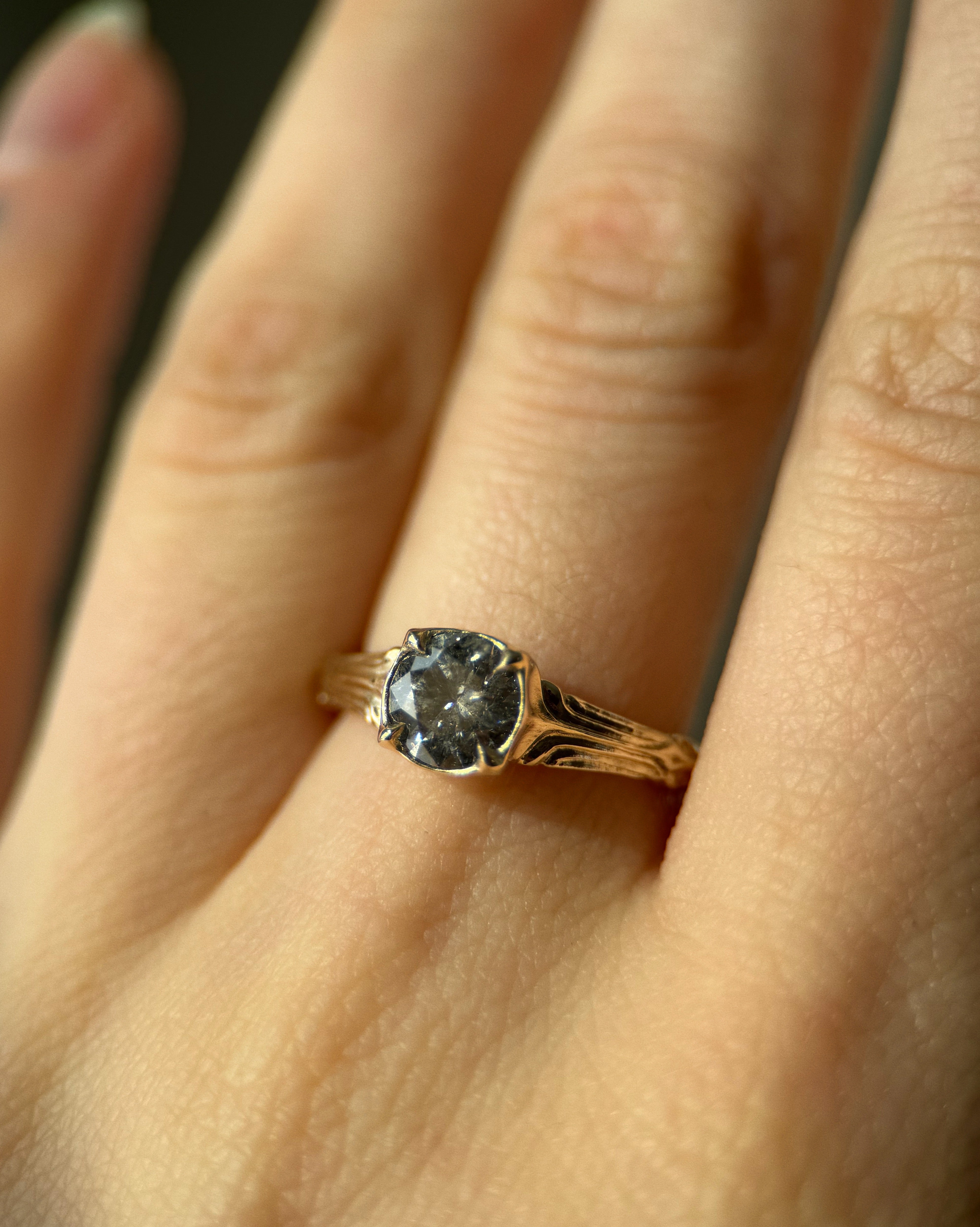 Pillars Pt II // 14ky Gold + 1.02ct Diamond // 6.5
