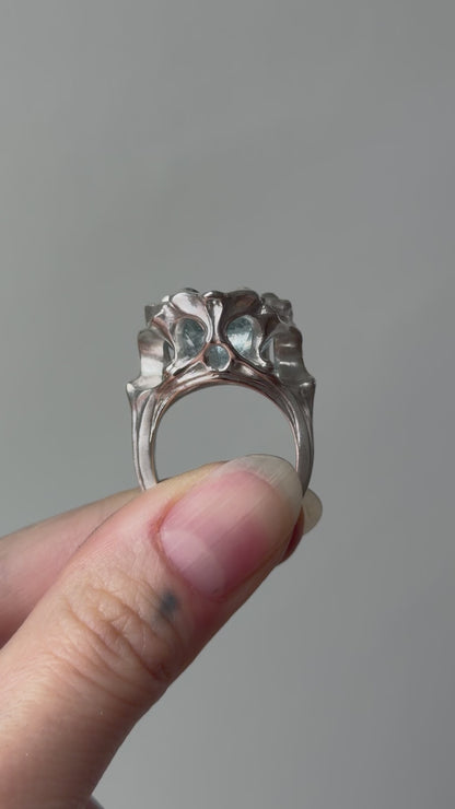 Deep Water // Aquamarine Sunstone One of a Kind // Size 7.5