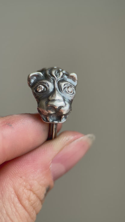 Gargoyle I // Silver and Diamond One of a Kind // Size 6.5