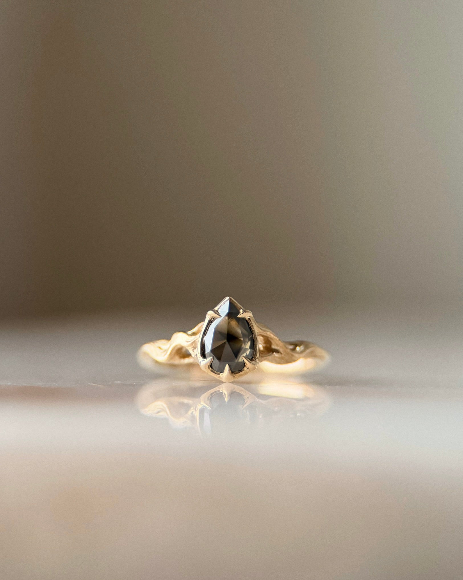 Pyre II // 14ky Gold + 0.78ct Diamond // 6.25