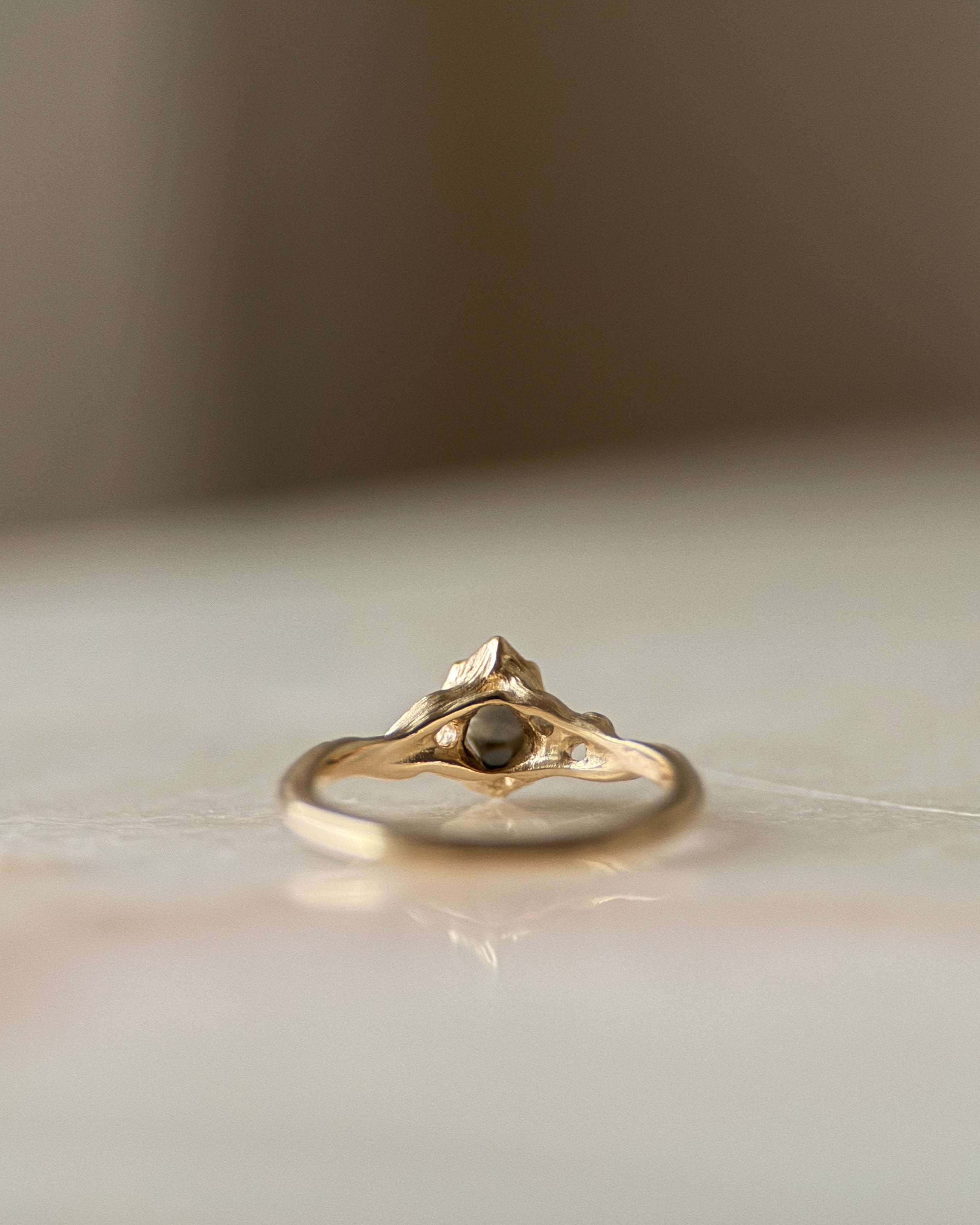 Pyre II // 14ky Gold + 0.78ct Diamond // 6.25