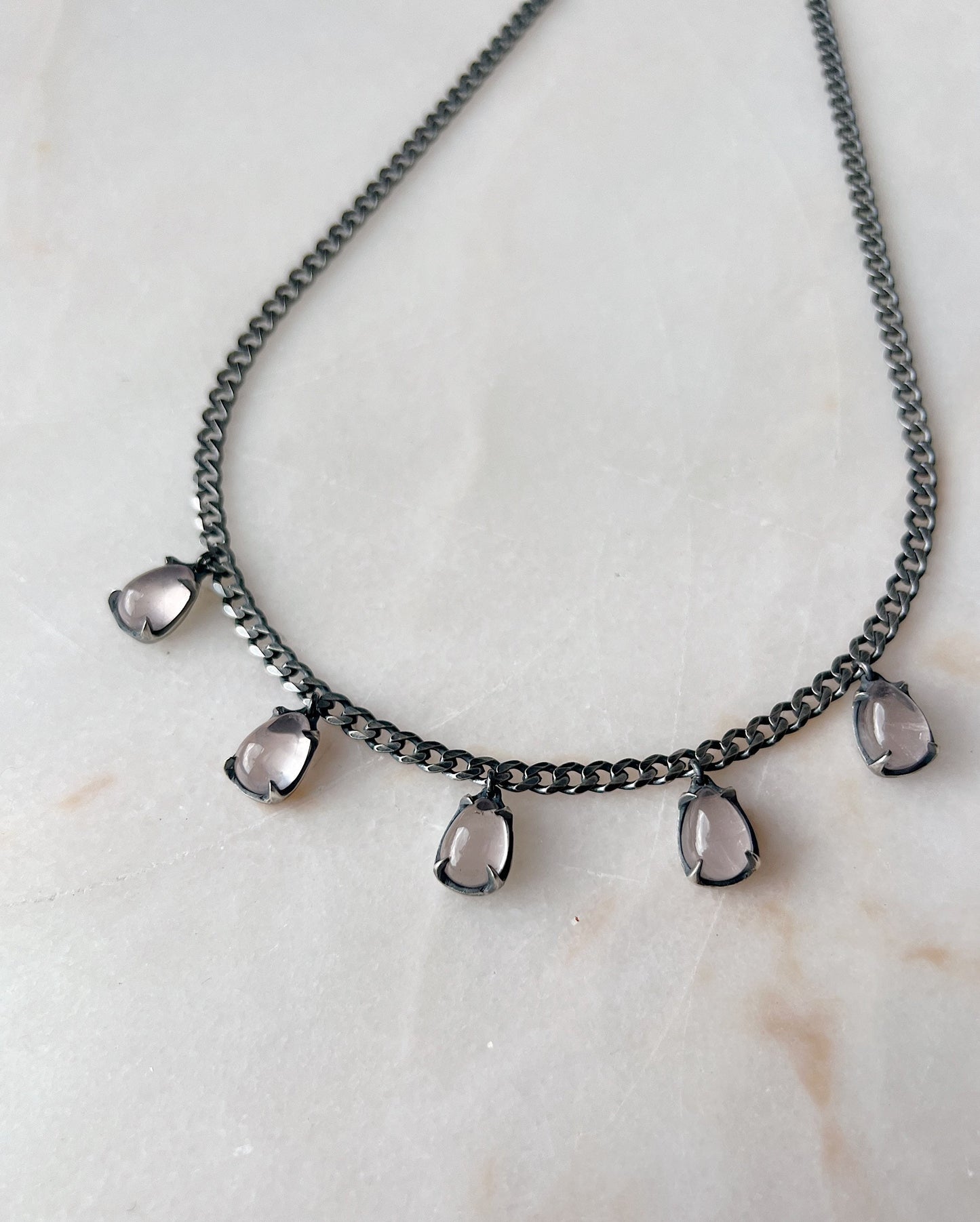 Rain // Gemstone Charm Necklace