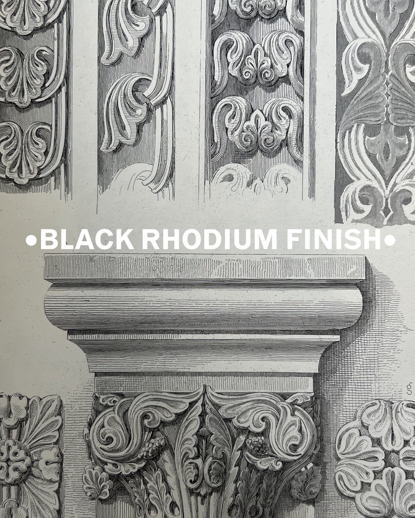 BLACK RHODIUM FINISH