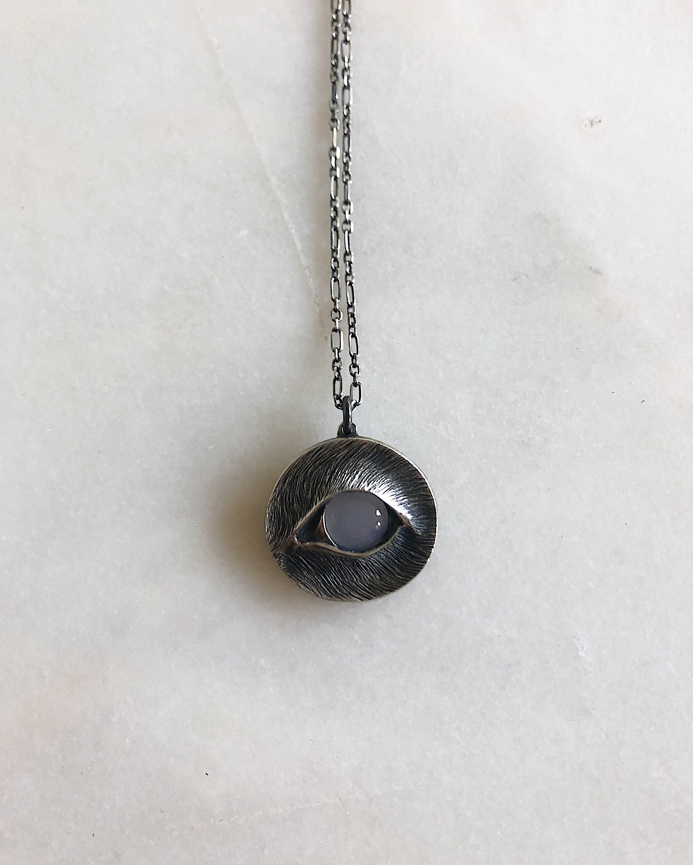 Eyes of a Blue Dog (or the Milk Eyed Mender) //  Necklace