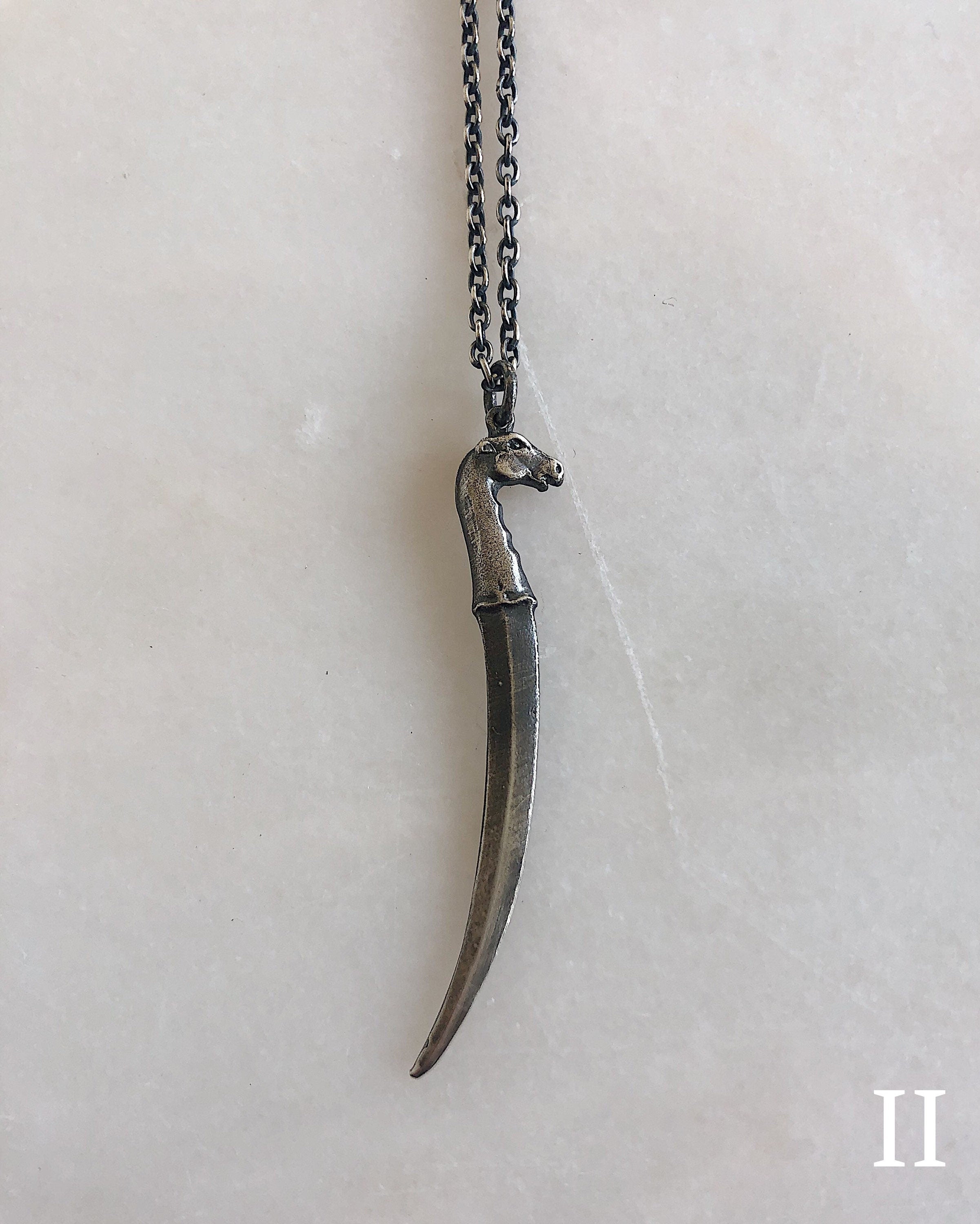 Silver Dagger Necklace – Beadrid