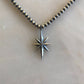 North Star // Silver Beaded Necklace