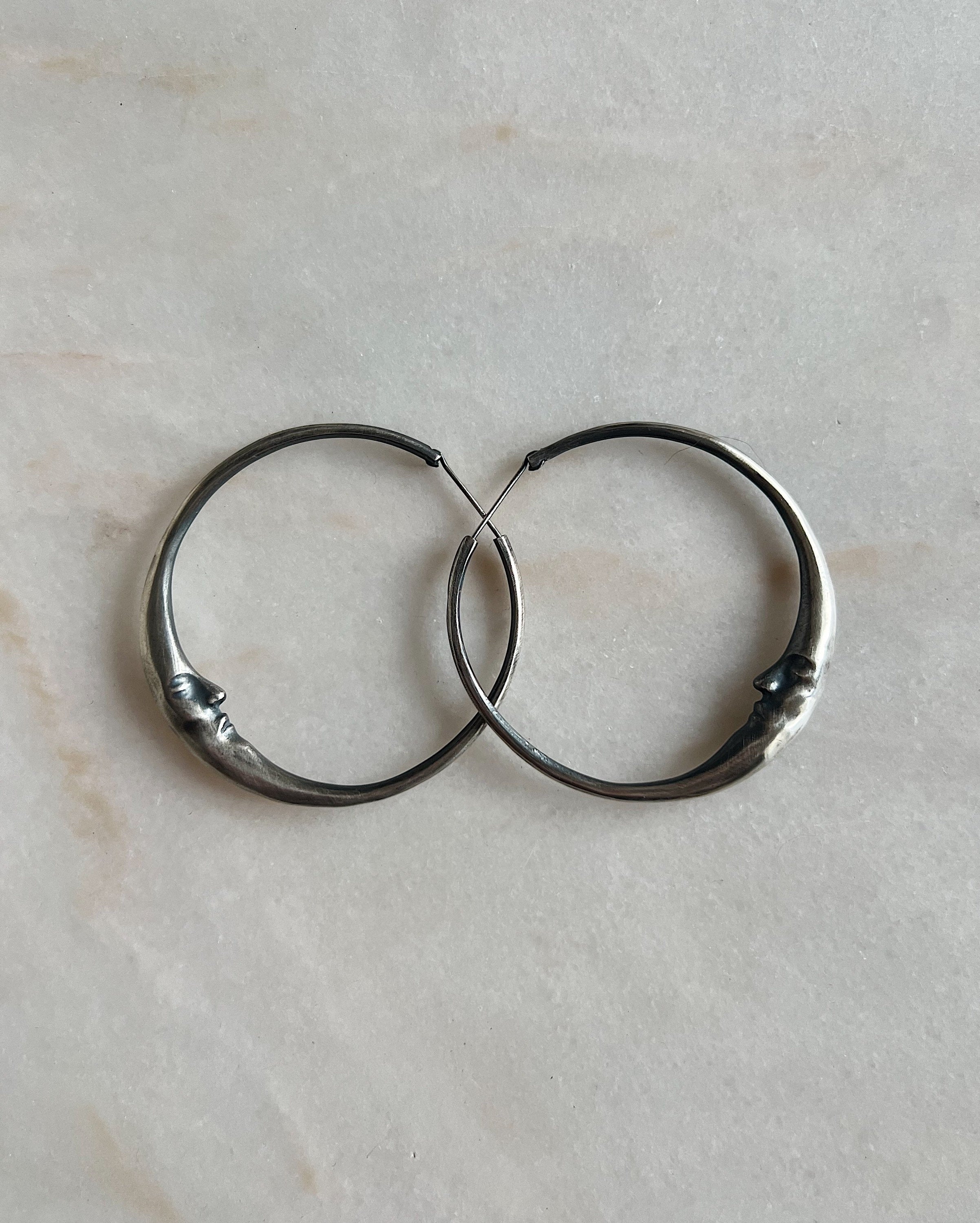 Sleeping Moon // Hoop Earrings