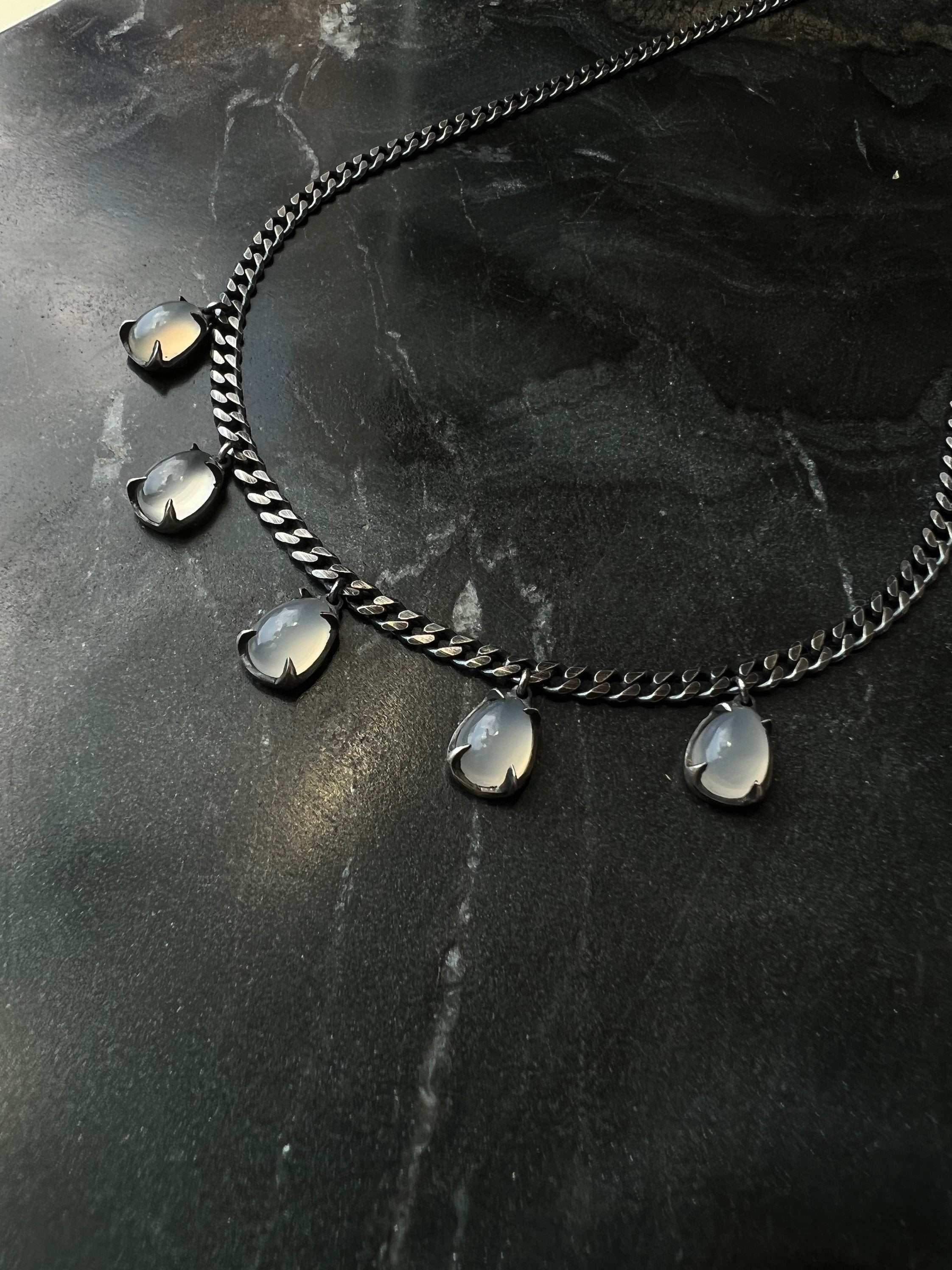 Rain // Gemstone Charm Necklace