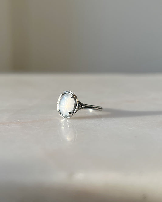 The Angel // White Star Sapphire One of a Kind // Size 9.5