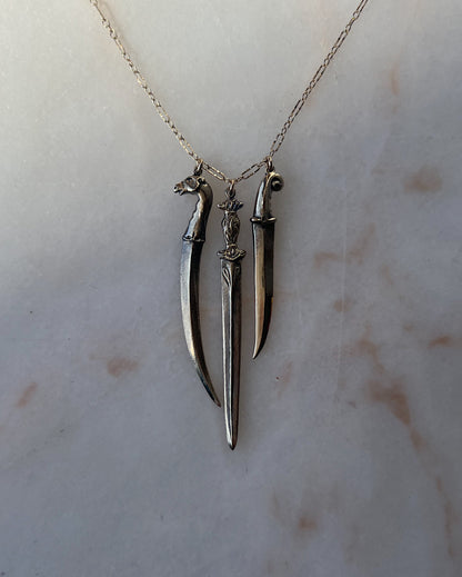 The Ceremony // Three Dagger Necklace // 14k Gold