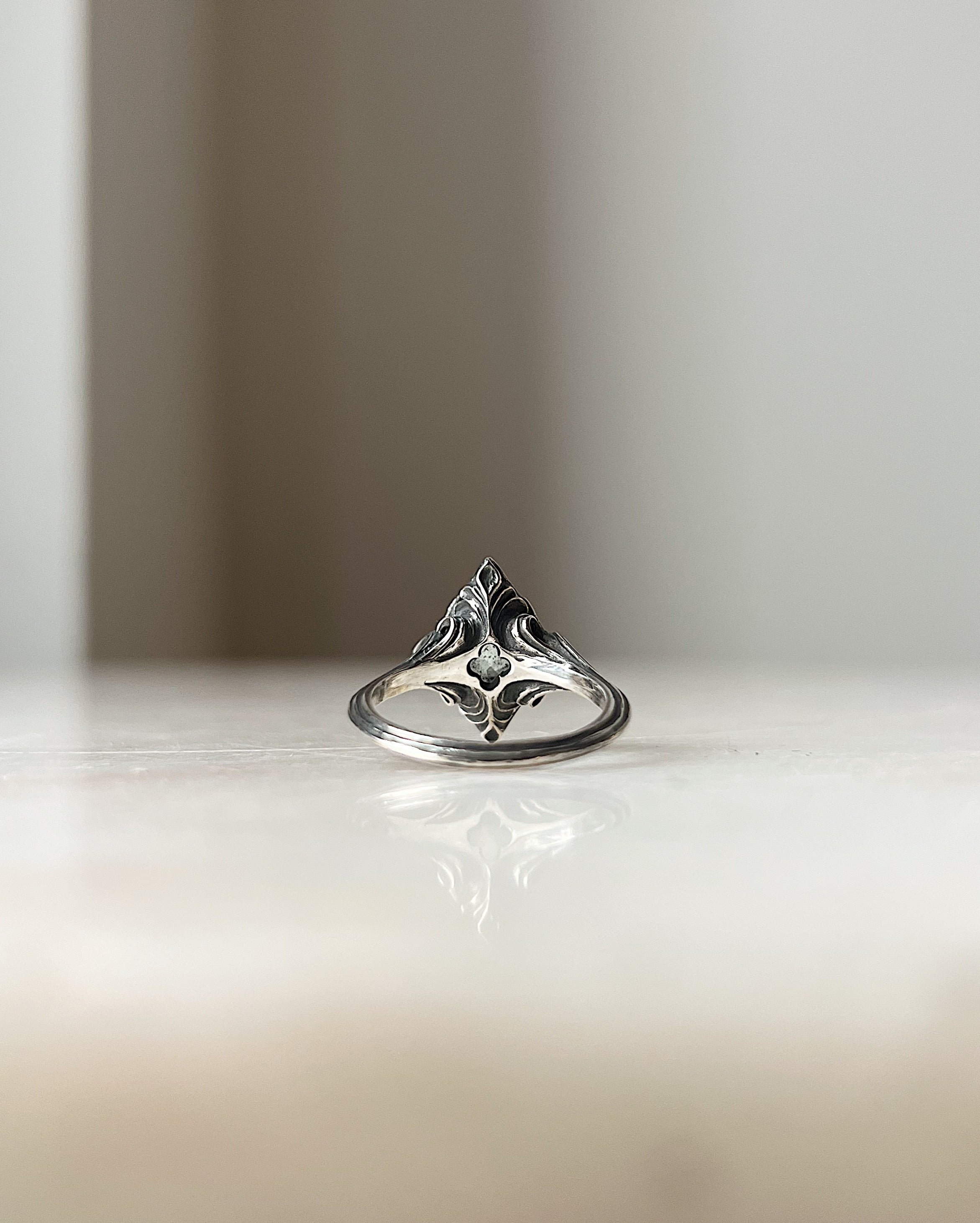 Snow Queen // Silver + Aquamarine Sunstone