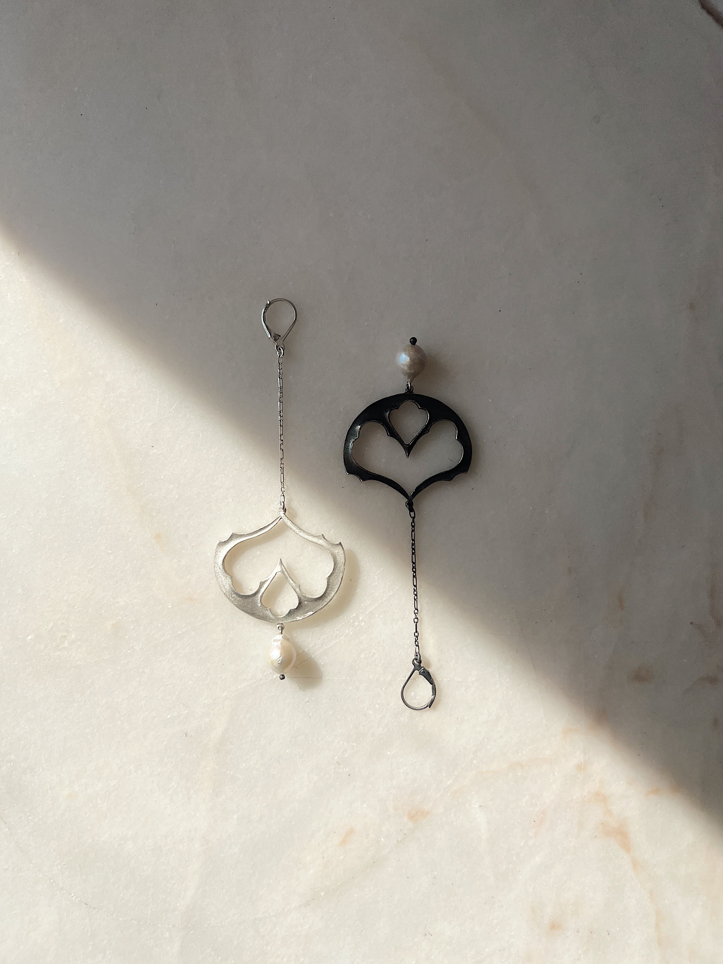 Pendulum II // Baroque Pearl Earrings