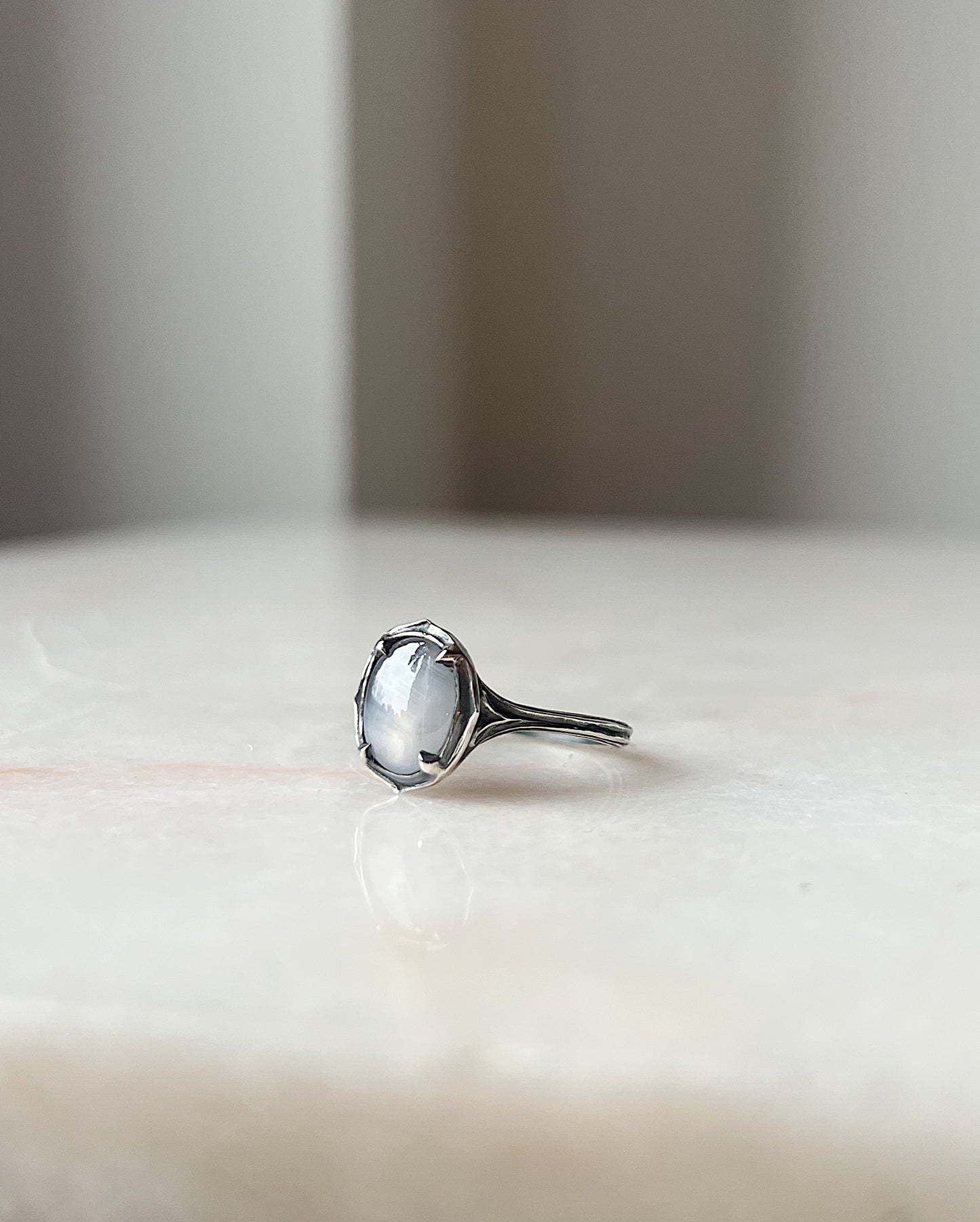 The Angel // White Star Sapphire One of a Kind // Size 9.5