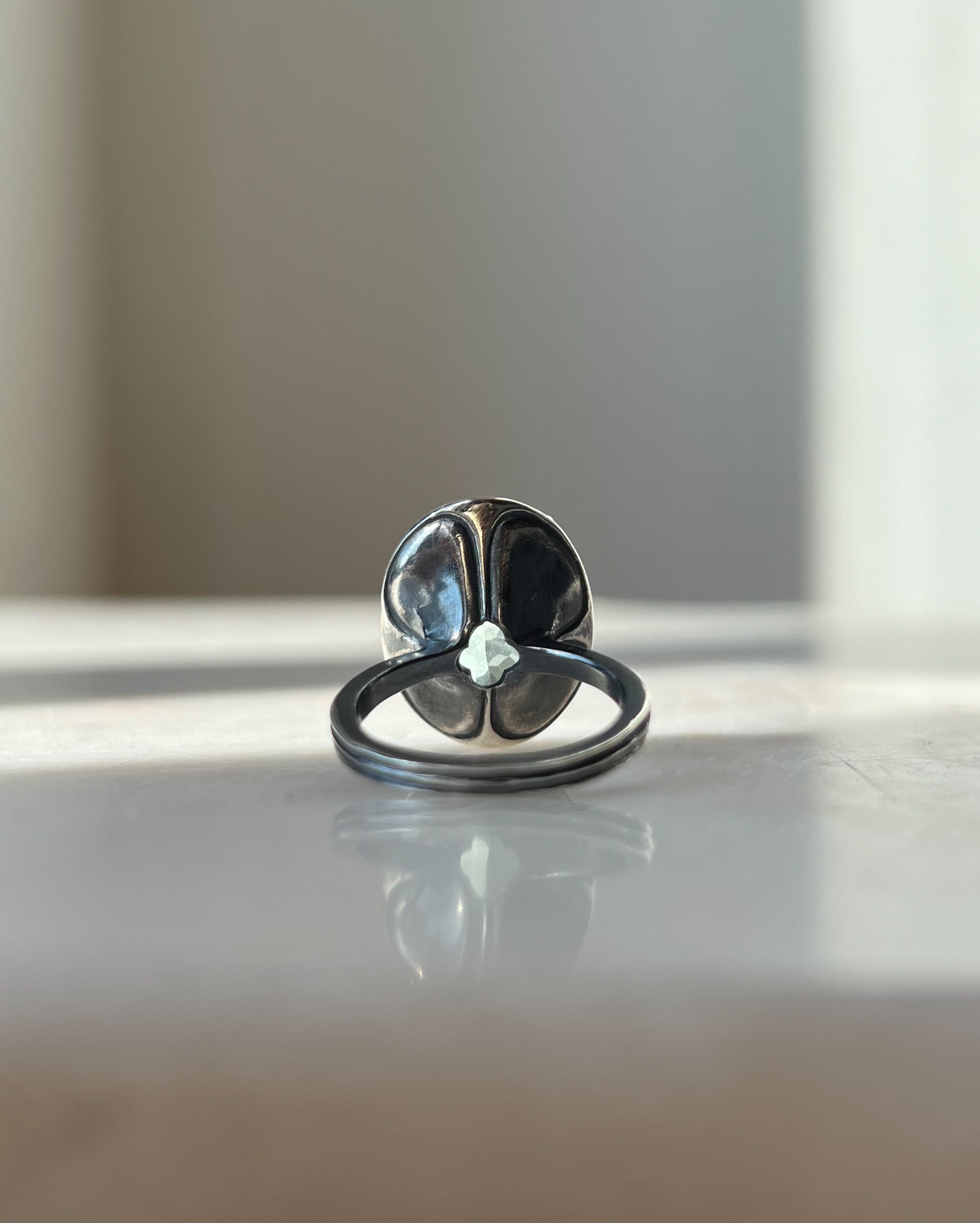 Halo // Silver + Aquamarine