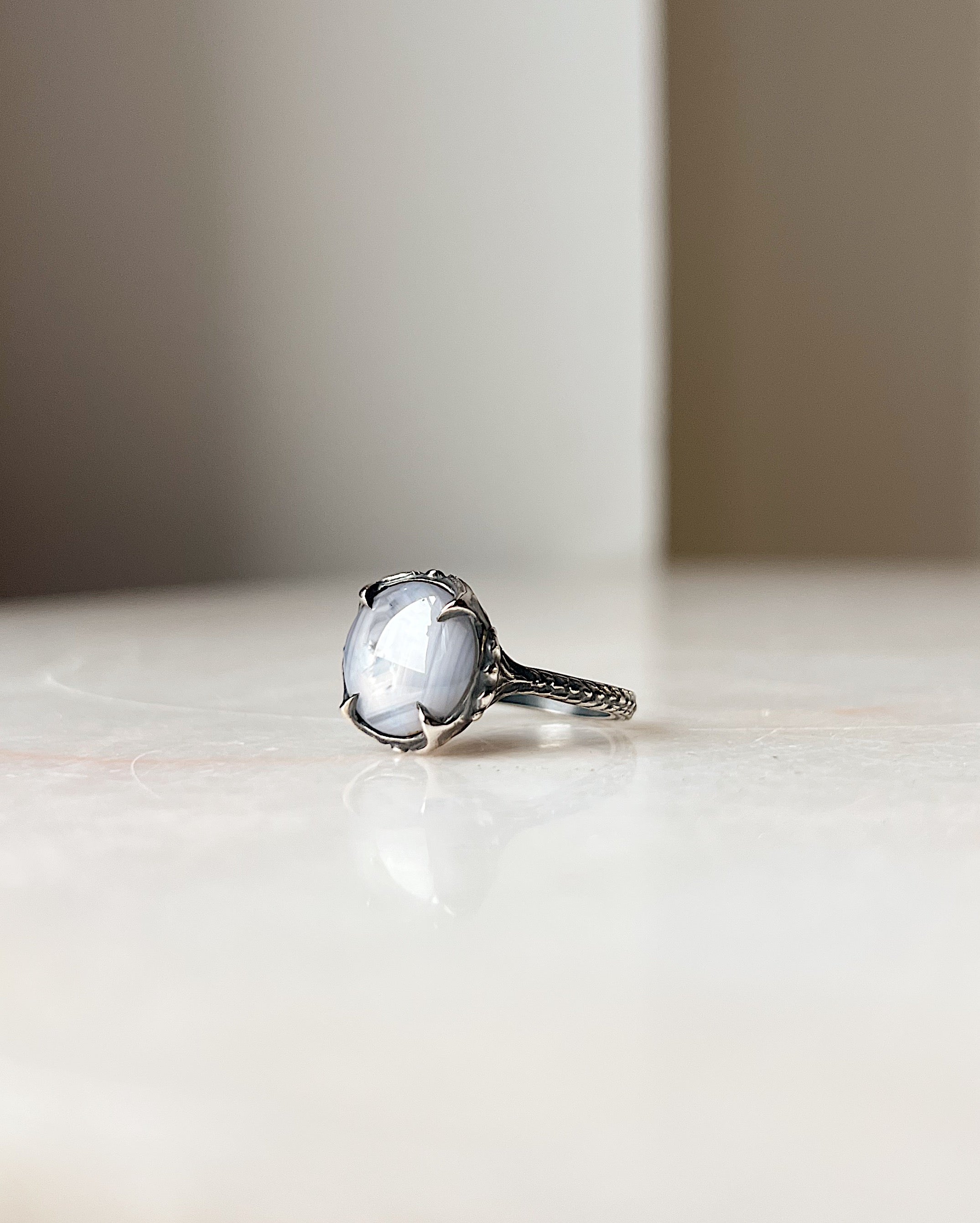 The Dragon // Silver + White Star Sapphire