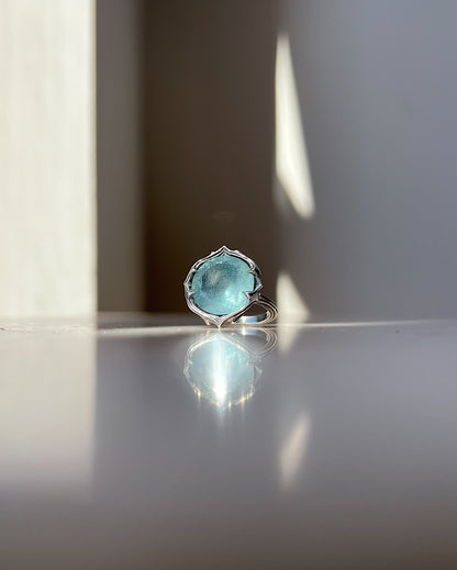 Evil Eye // Moss Aquamarine One of a Kind // Size 8.25-9