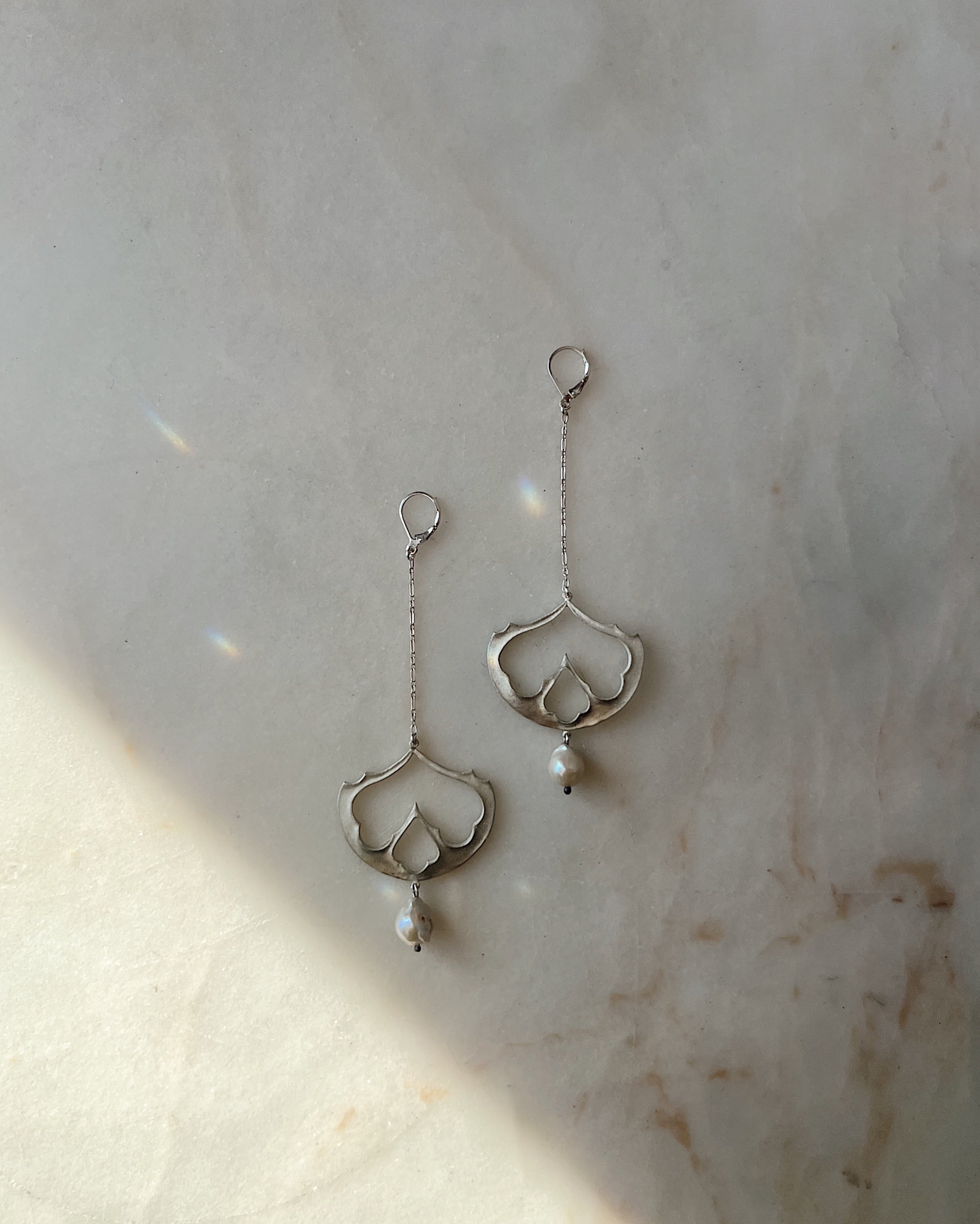 Pendulum II // Baroque Pearl Earrings